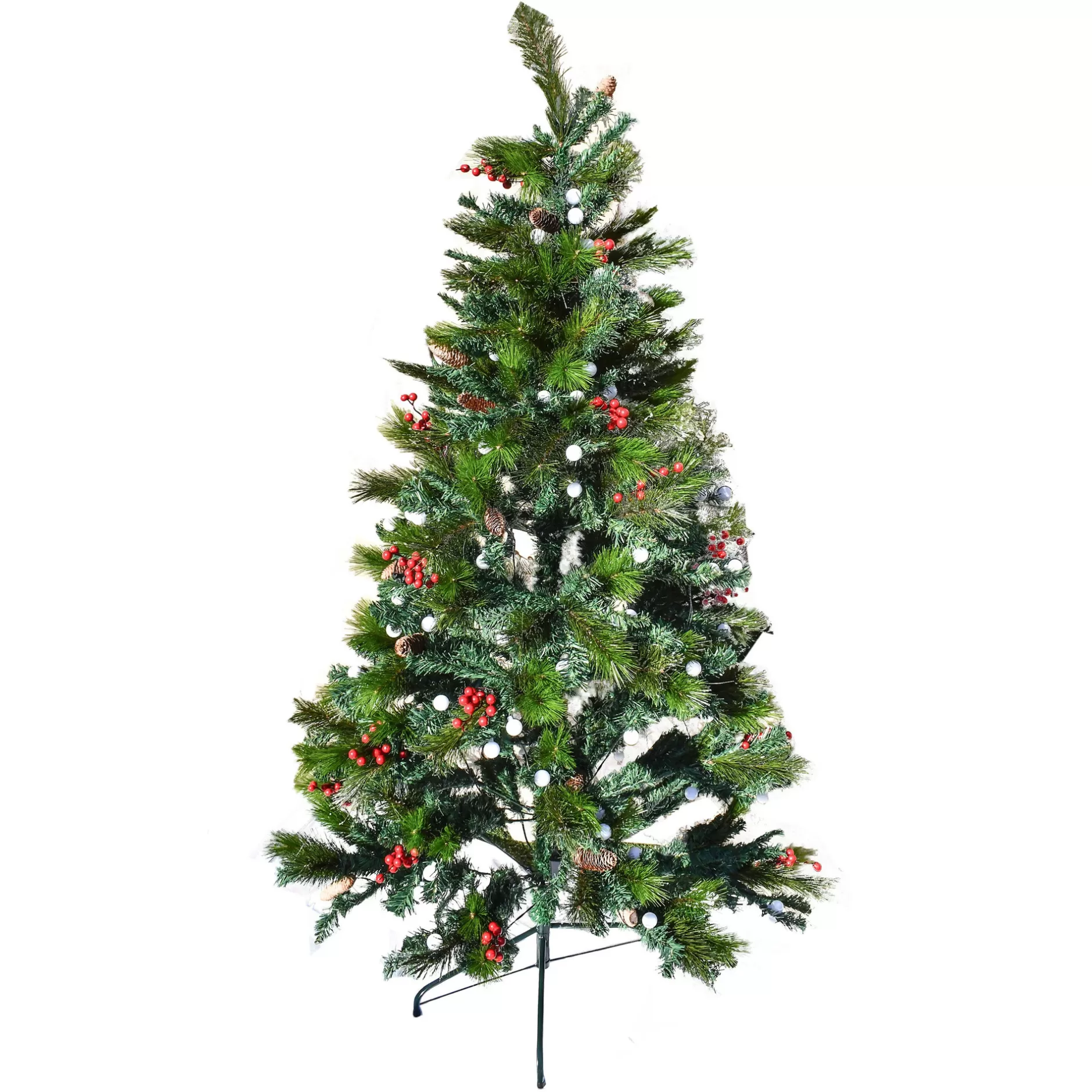 Cheap Ct7Ft002 Multi-Colored Pre-Lit Artificial Bluetooth Musical Christmas Tree With Wintry Accents - 7 Foot - Green Pre-Lit