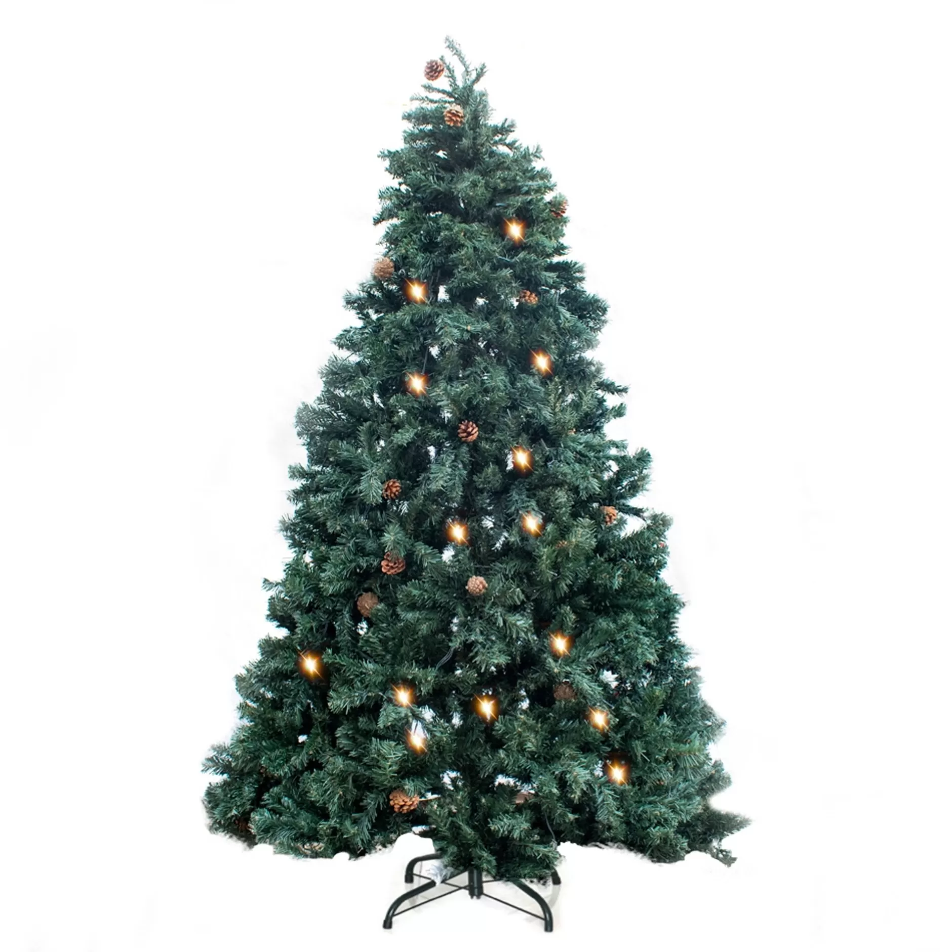 Online Pre-Lit Artificial Christmas Tree With Pine Cones - 8 Foot Pre-Lit