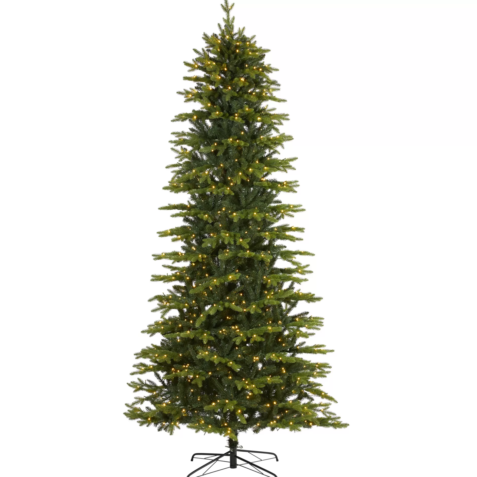 Shop 9' Belgium Fir Artificial Christmas Tree, Clear Led Lights Colorful