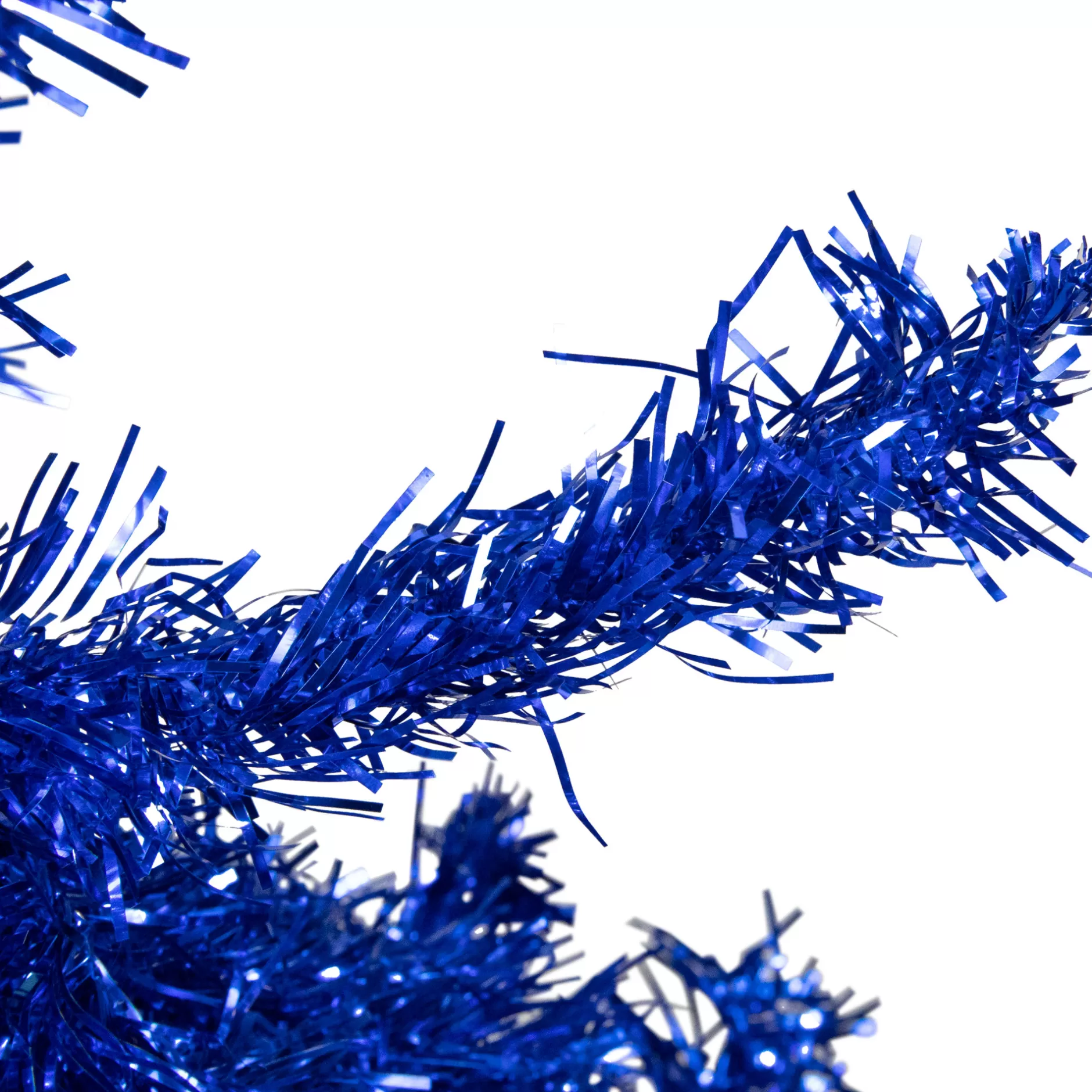 Flash Sale 4' Blue Artificial Tinsel Christmas Tree, Unlit Colorful