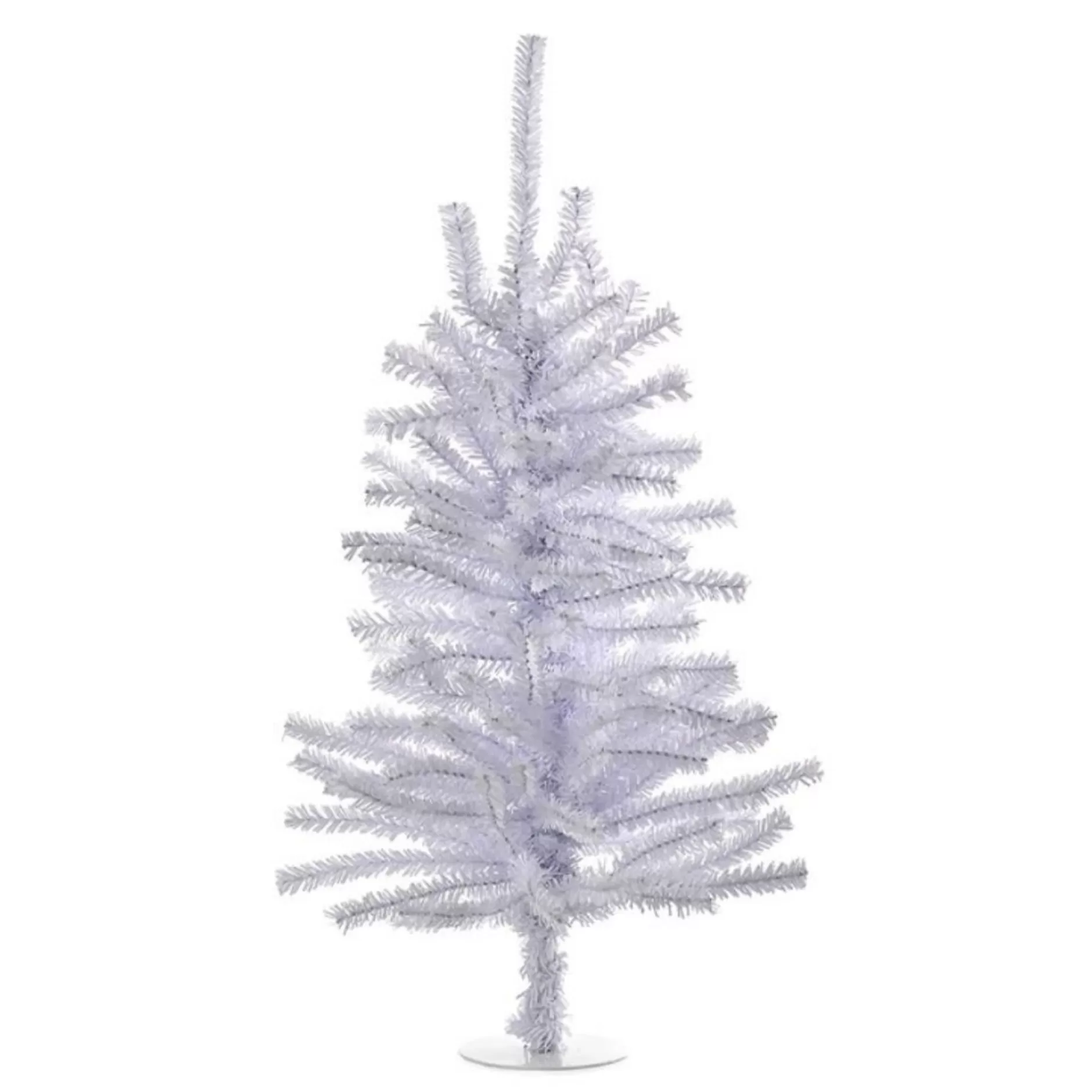 Hot Club Pack Of 12 Shiny White 18" Mini Christmas Trees - Unlit Colorful