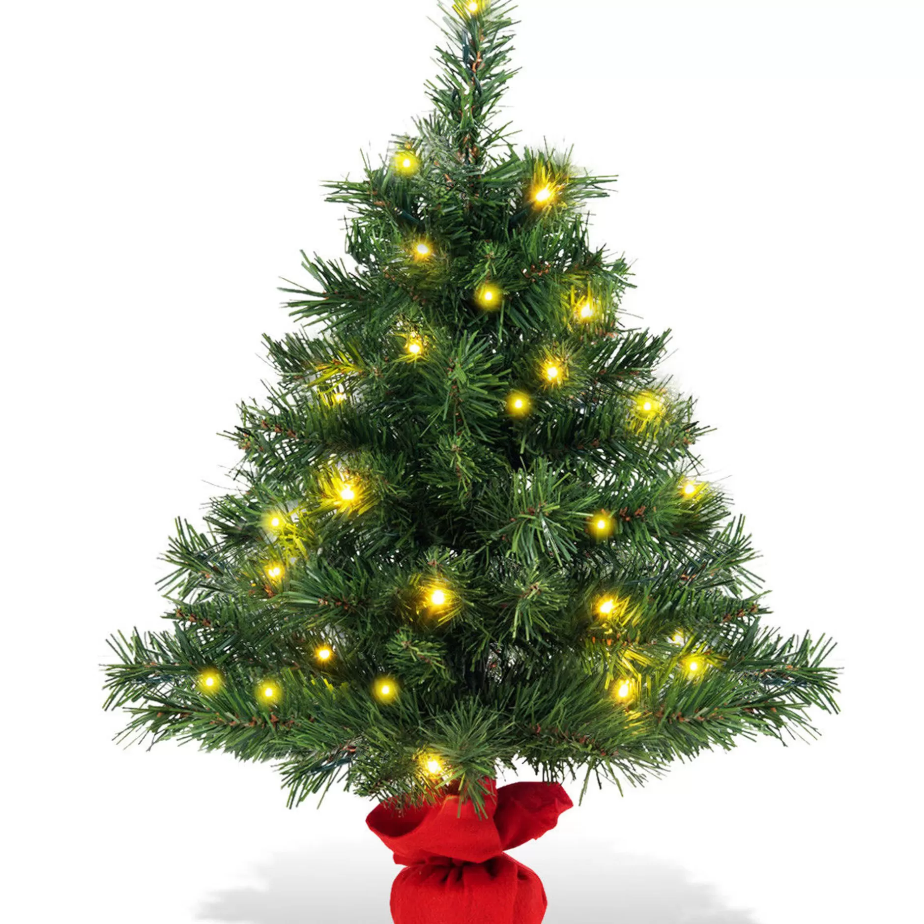 Clearance 24'' Pre-Lit Tabletop Fir Artifical Christmas Tree Led Lights Pre-Lit