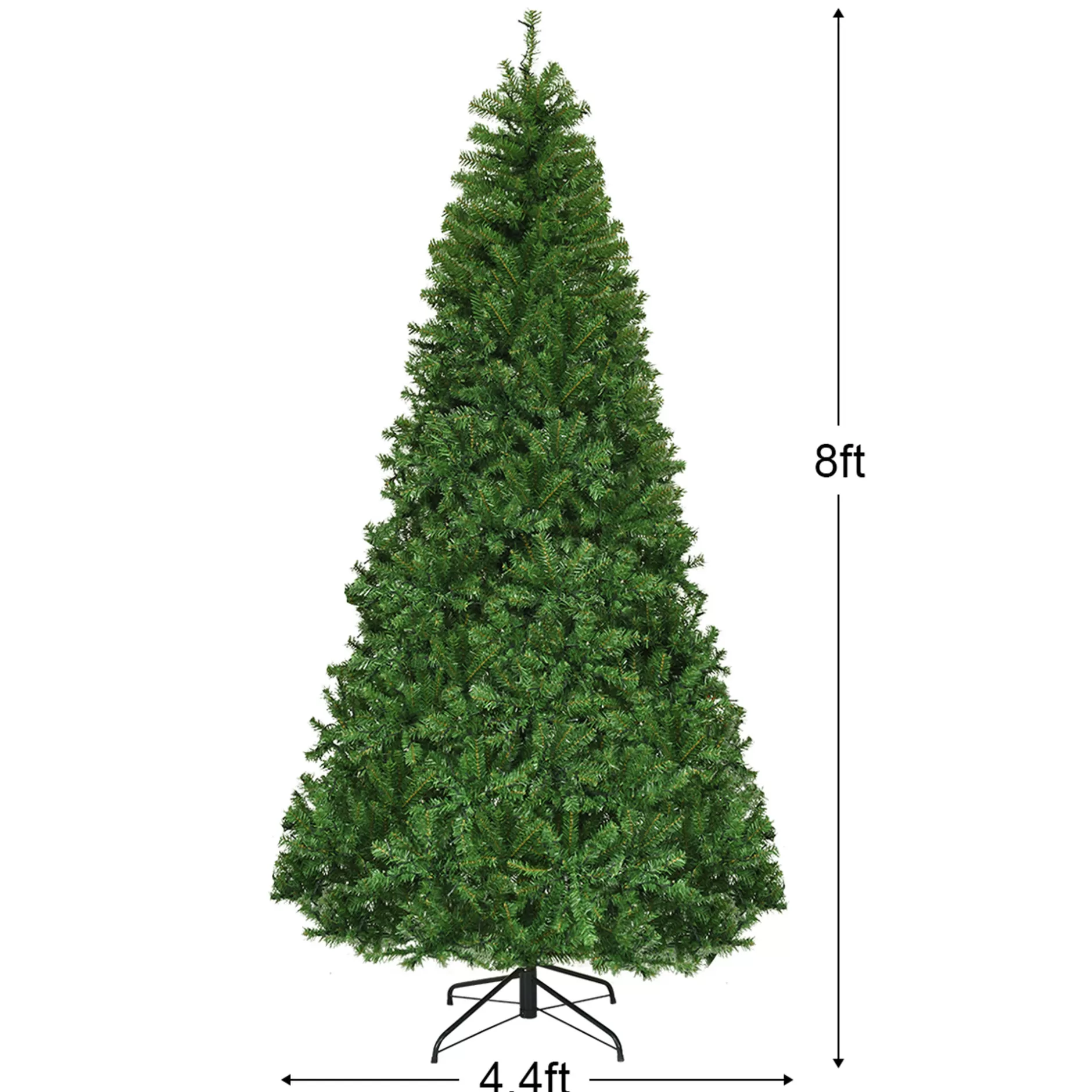 Outlet 8Ft Pre-Lit Artificial Christmas Tree Hinged 750 Led Lights Pre-Lit