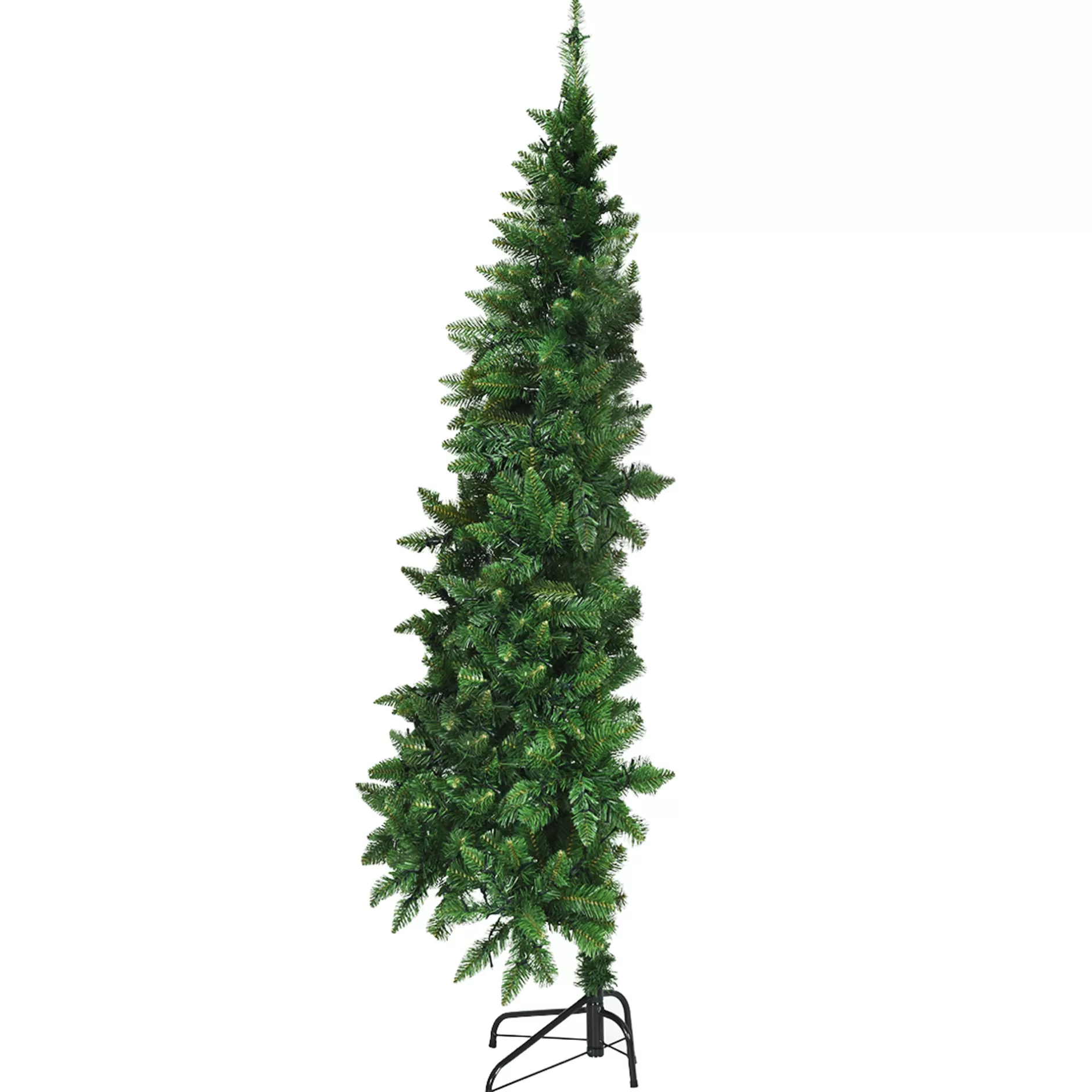 Sale 6Ft Pre-Lit Pvc Artificial Half Christmas Tree 250 Led Lights Pre-Lit