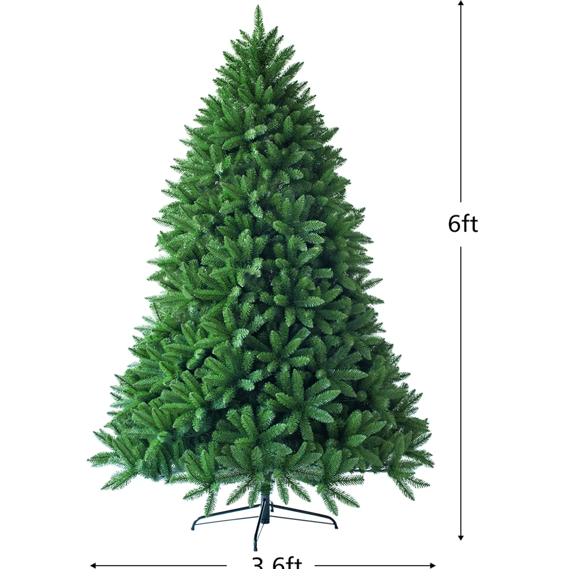 Cheap 6Ft Premium Hinged Artificial Christmas Fir Tree W/ 1250 Branch Tips Pre-Lit