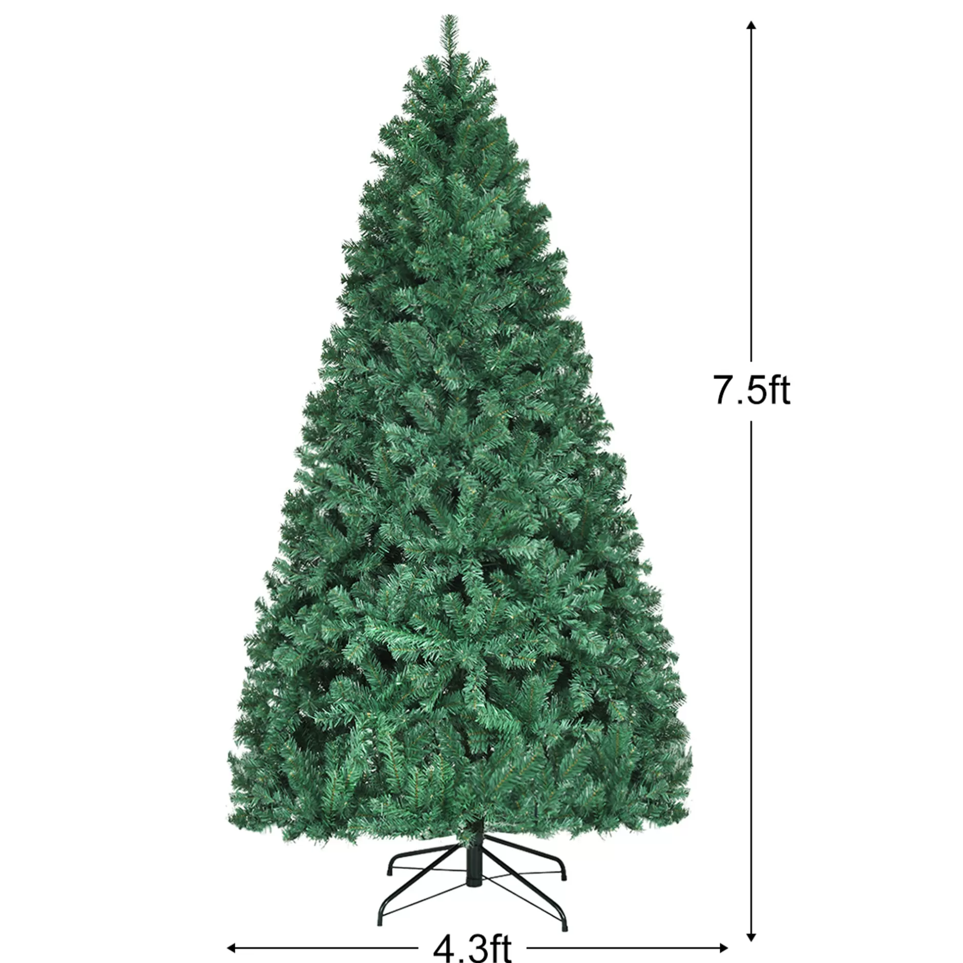 Discount 7Ft/7.5Ft/8Ft Pre-Lit Pvc Christmas Tree Hinged 300/400/430 Lights Pre-Lit