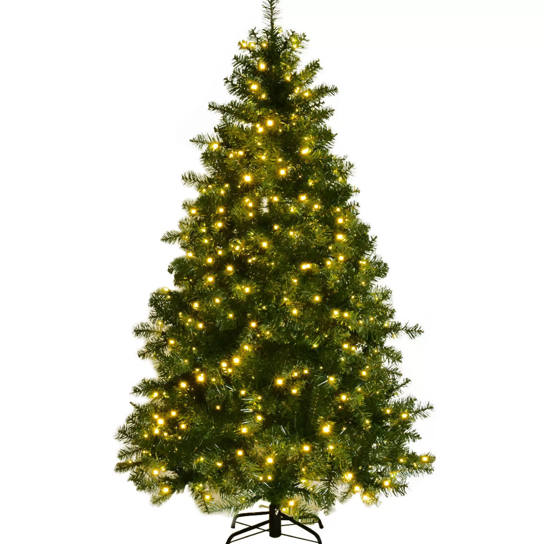 Clearance 6Ft/7Ft/8Ft Pre-Lit Pvc Christmas Tree Spruce Hinged 560/700/880 Lights - Cm20714 Pre-Lit