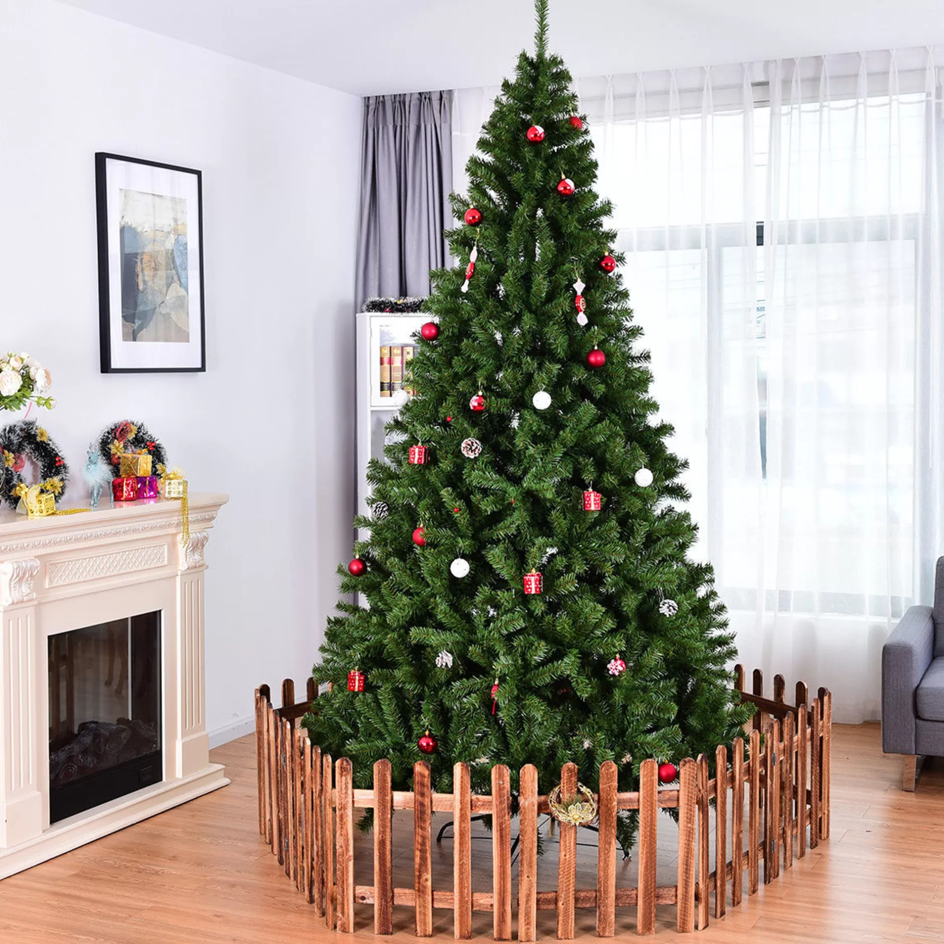 Best Sale 6Ft/7.5Ft/9Ft Pvc Christmas Tree Hinged Solid Metal Legs Pop Up