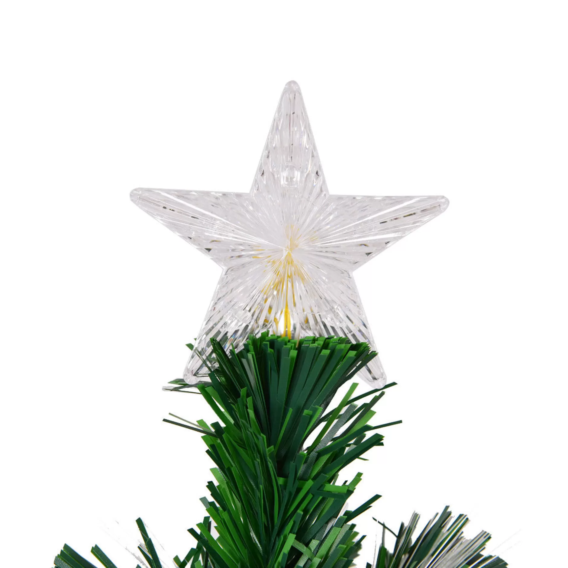 Discount 5'/6'/7'Pre-Lit Fiber Optic Christmas Tree Multicolor Lights - Cm20571 Pre-Lit