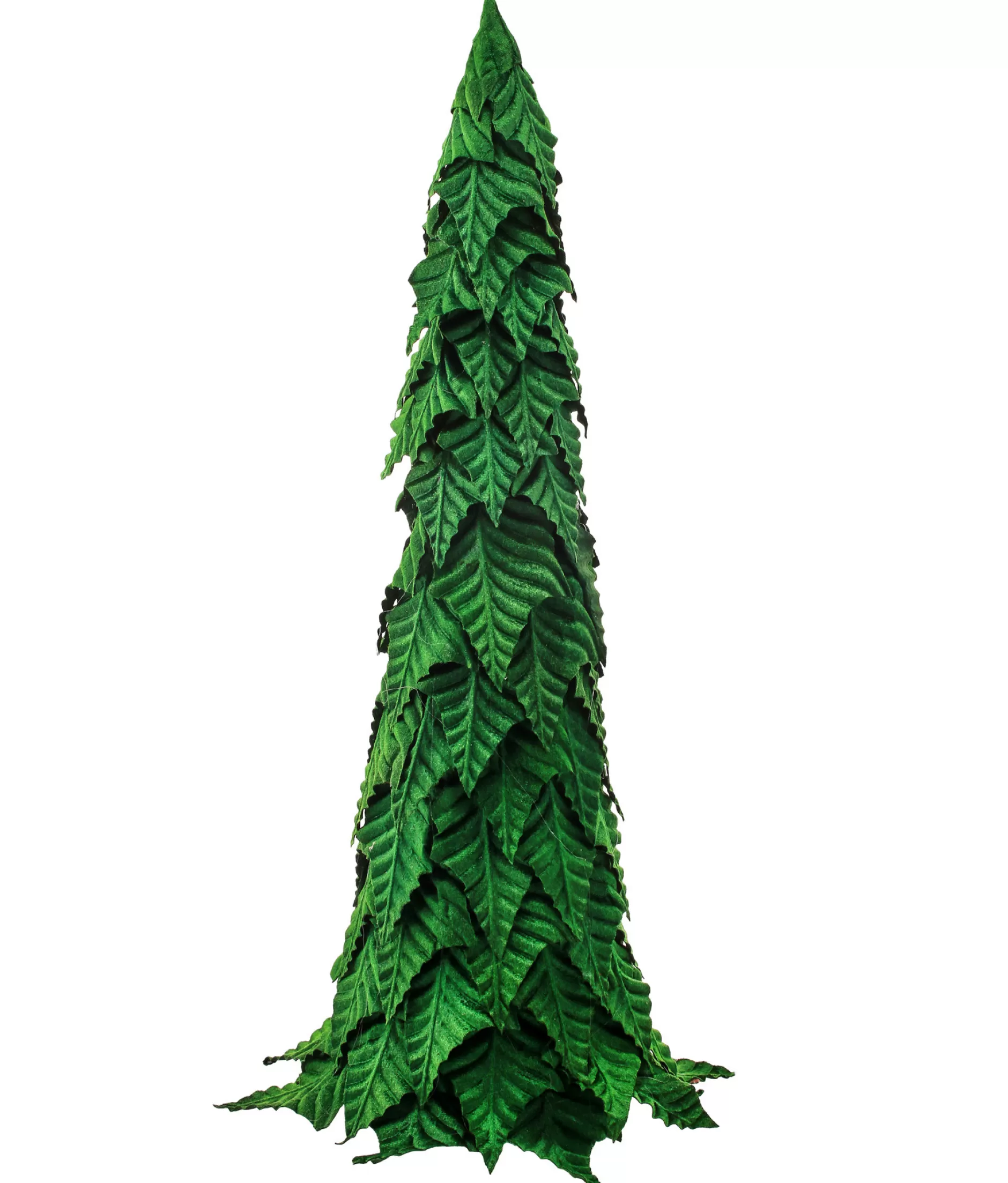 Best 27" Emerald Green Poinsettia Leaf Cone Christmas Tree Colorful