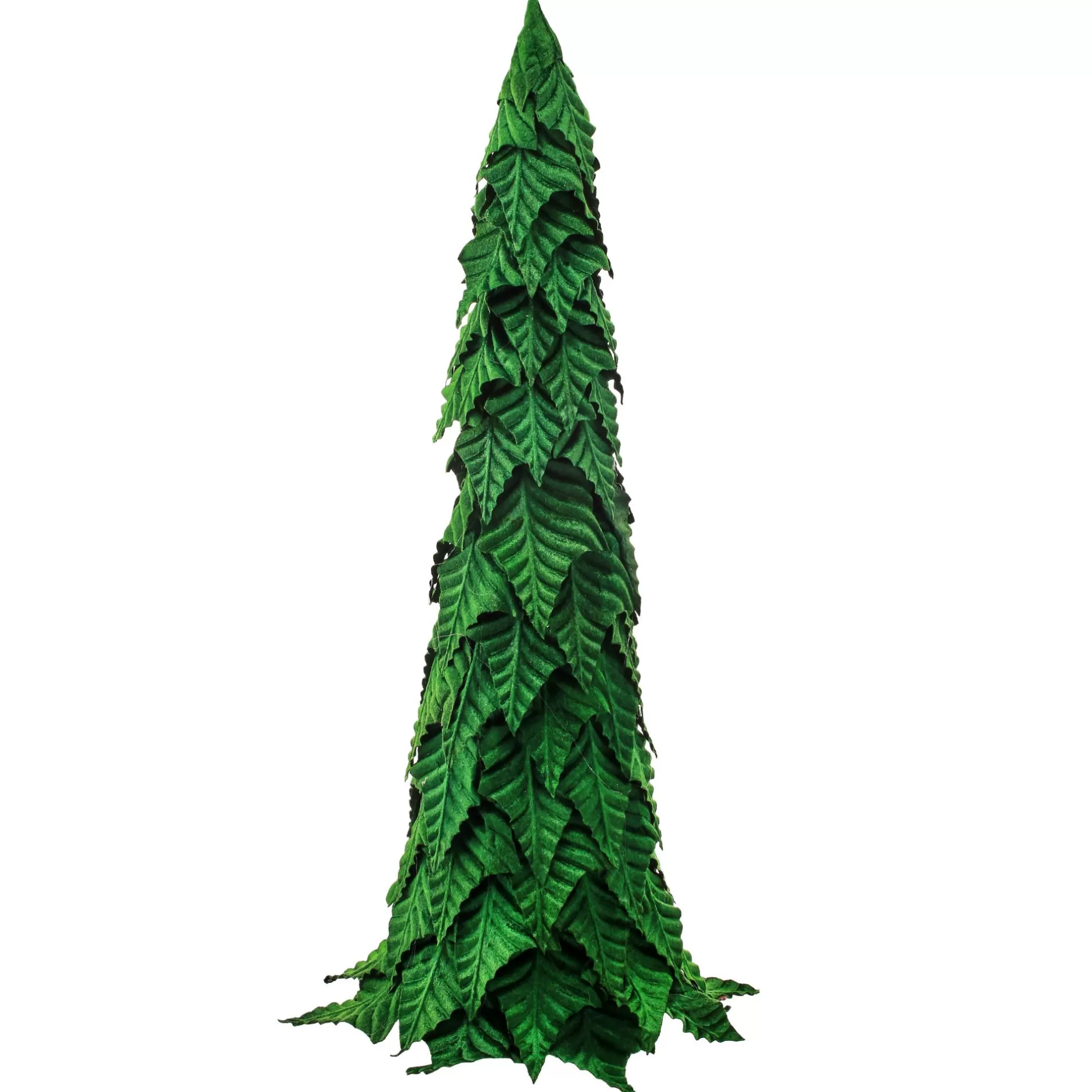 Best 27" Emerald Green Poinsettia Leaf Cone Christmas Tree Colorful