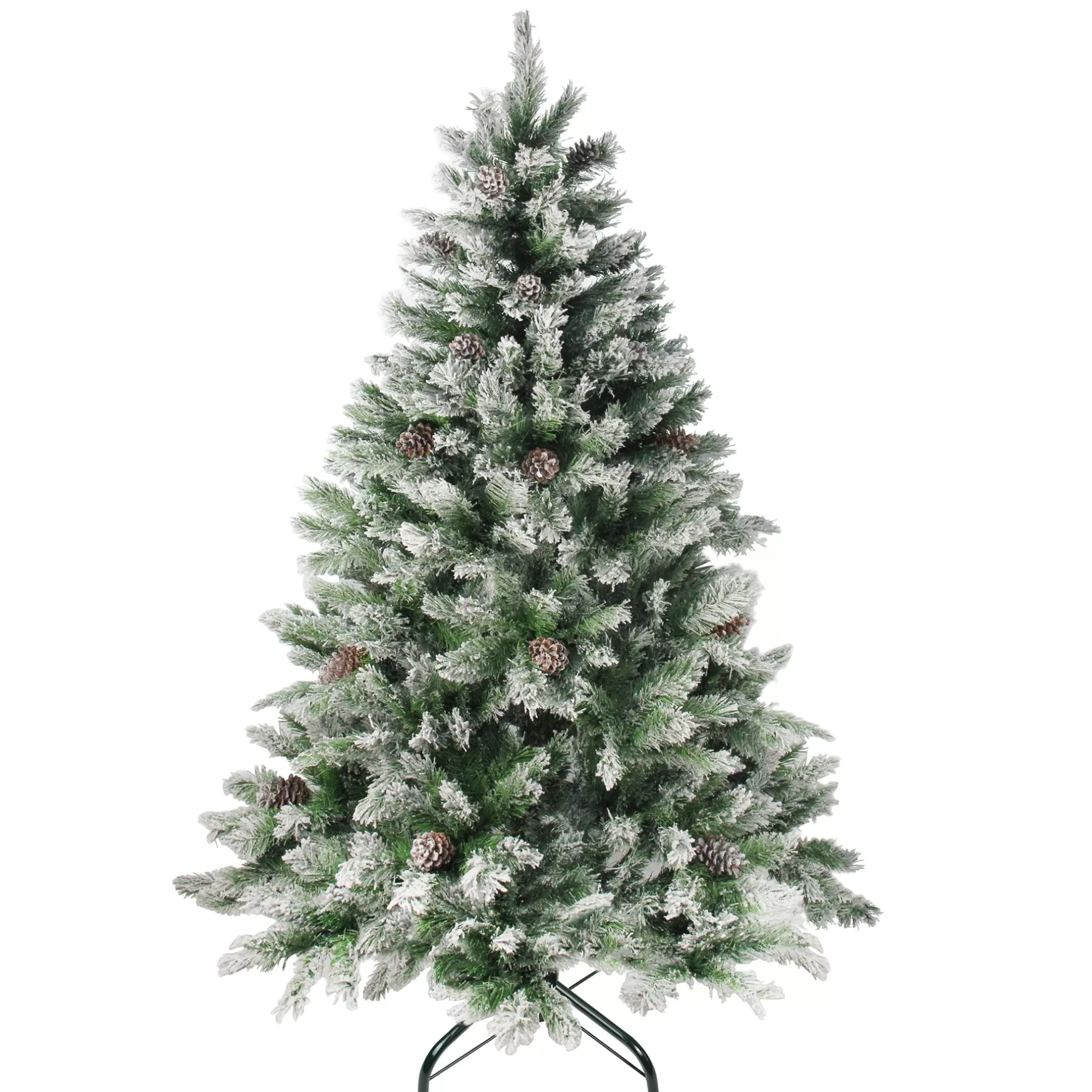 Cheap 7' Flocked Angel Pine Artificial Christmas Tree - Unlit Flocked