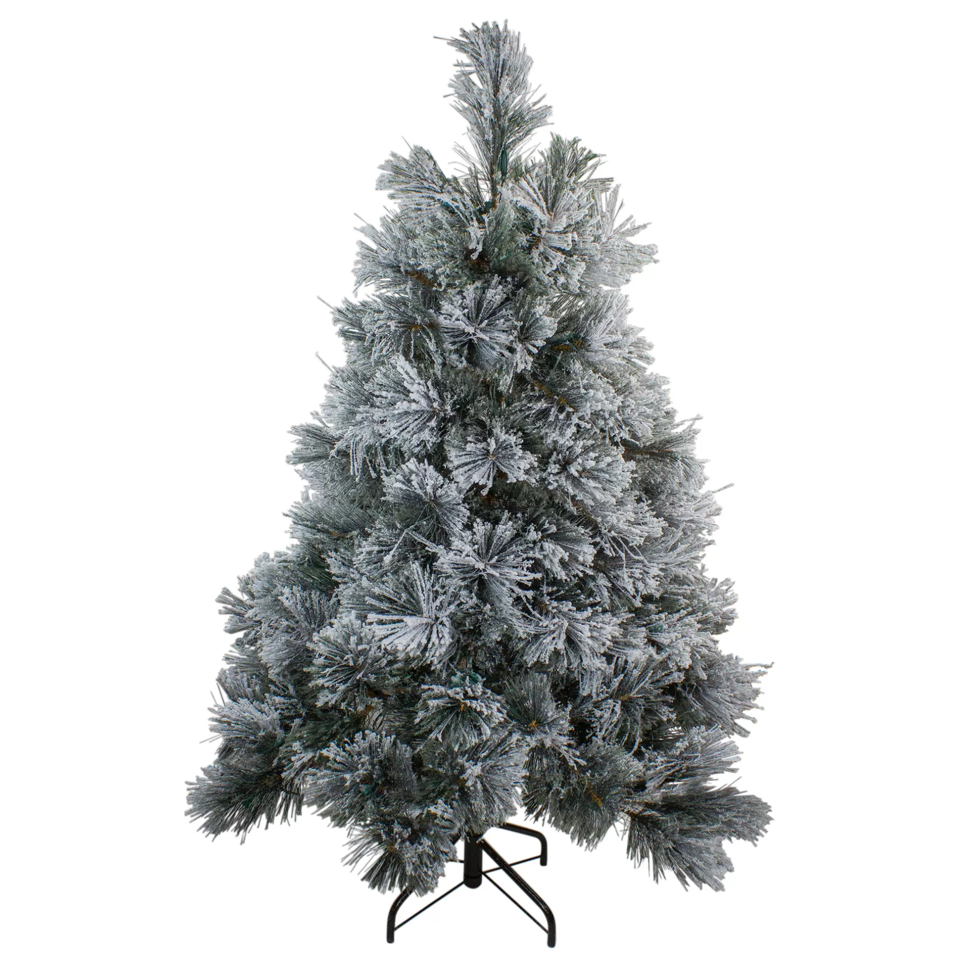 Clearance 4.5' Flocked Black Spruce Artificial Christmas Tree - Unlit Colorful