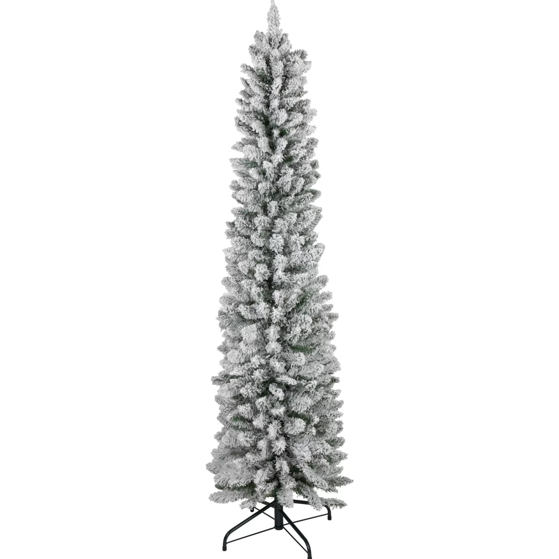 Best Sale 6' Flocked North River Pine Pencil Artificial Christmas Tree, Unlit Flocked