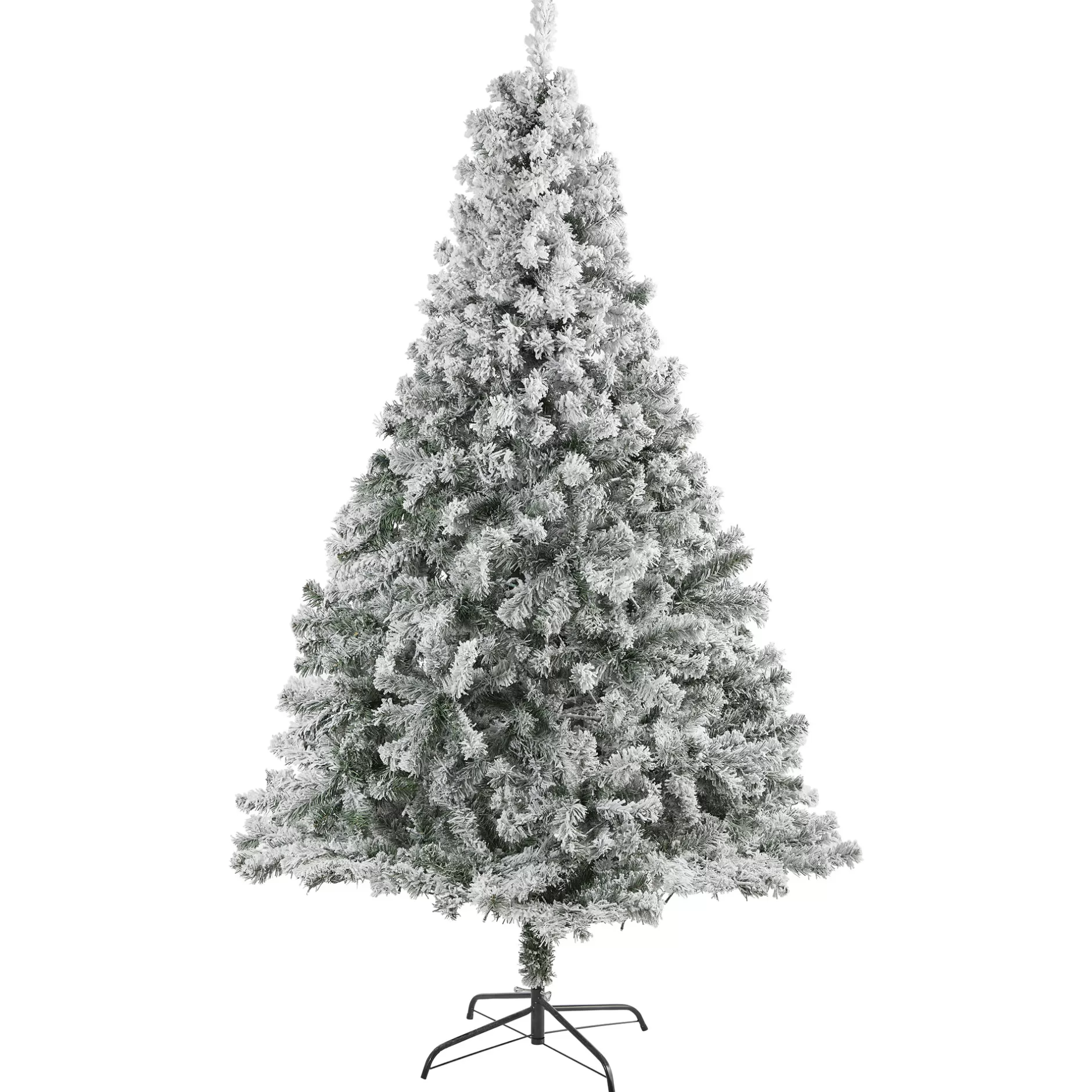 Outlet 7' Flocked Rock Spruce Artificial Christmas Tree, Unlit Flocked