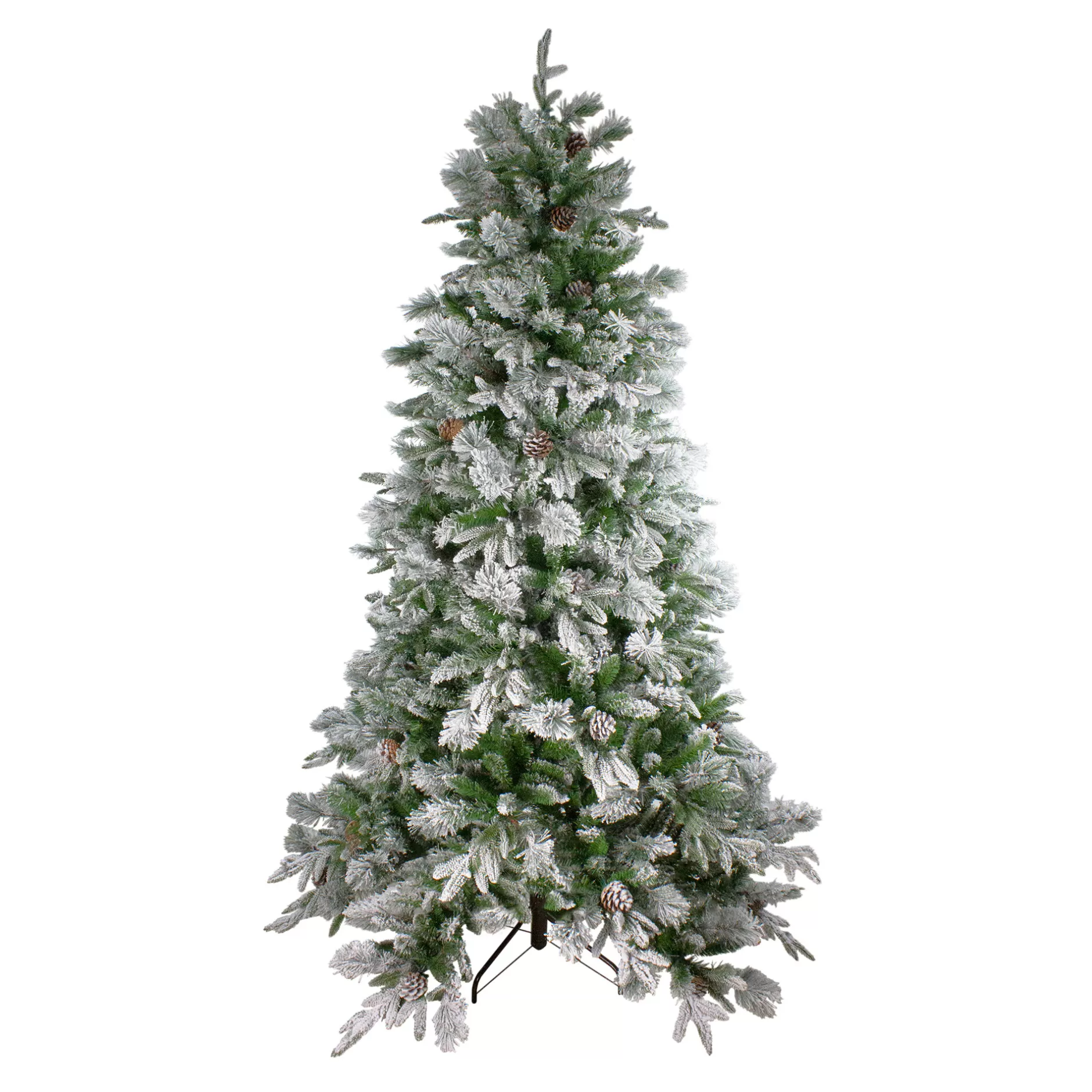 Discount 6.5' Flocked Rosemary Emerald Angel Pine Artificial Christmas Tree, Unlit Flocked