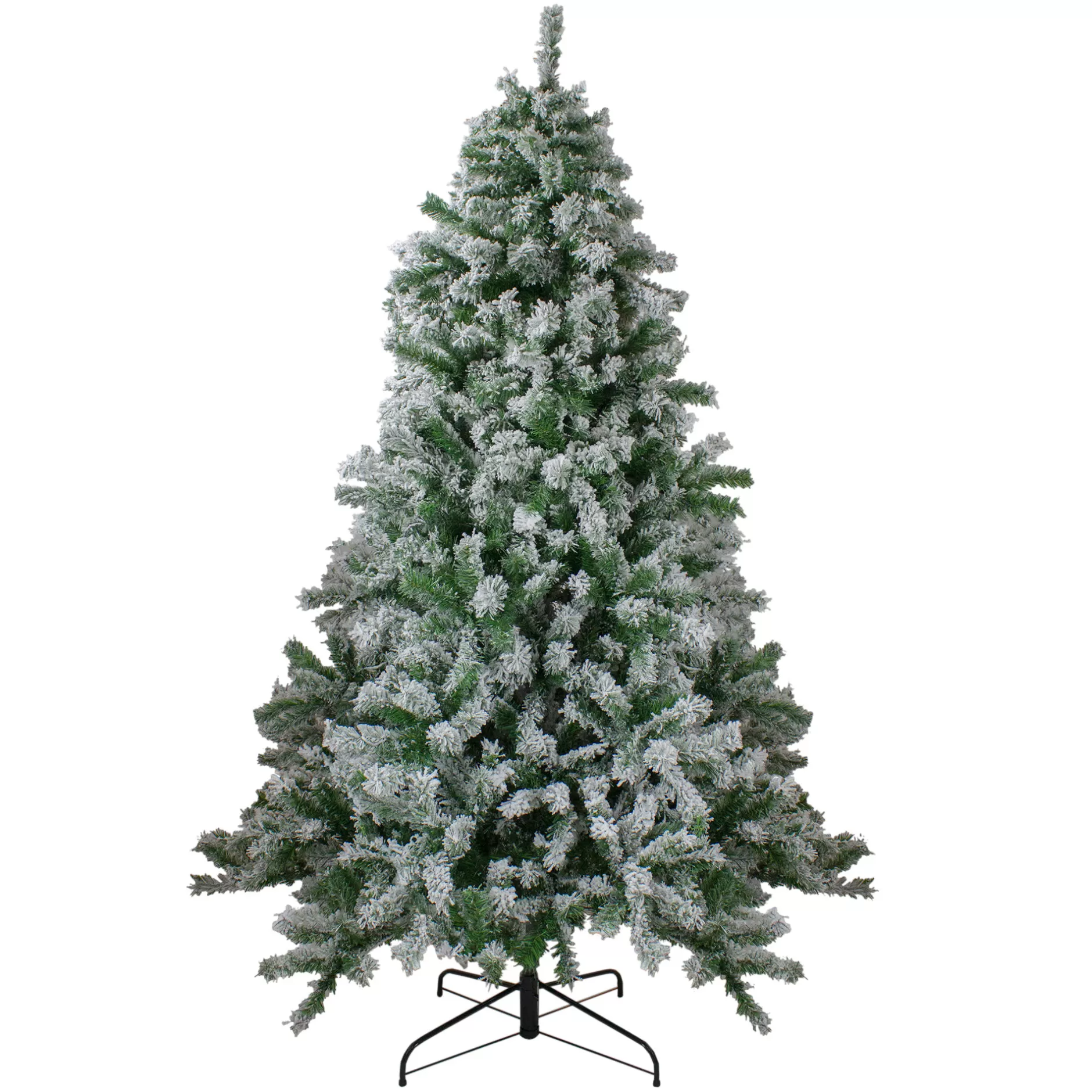 Cheap 6.5' Flocked Winter Park Fir Artificial Christmas Tree - Unlit Flocked