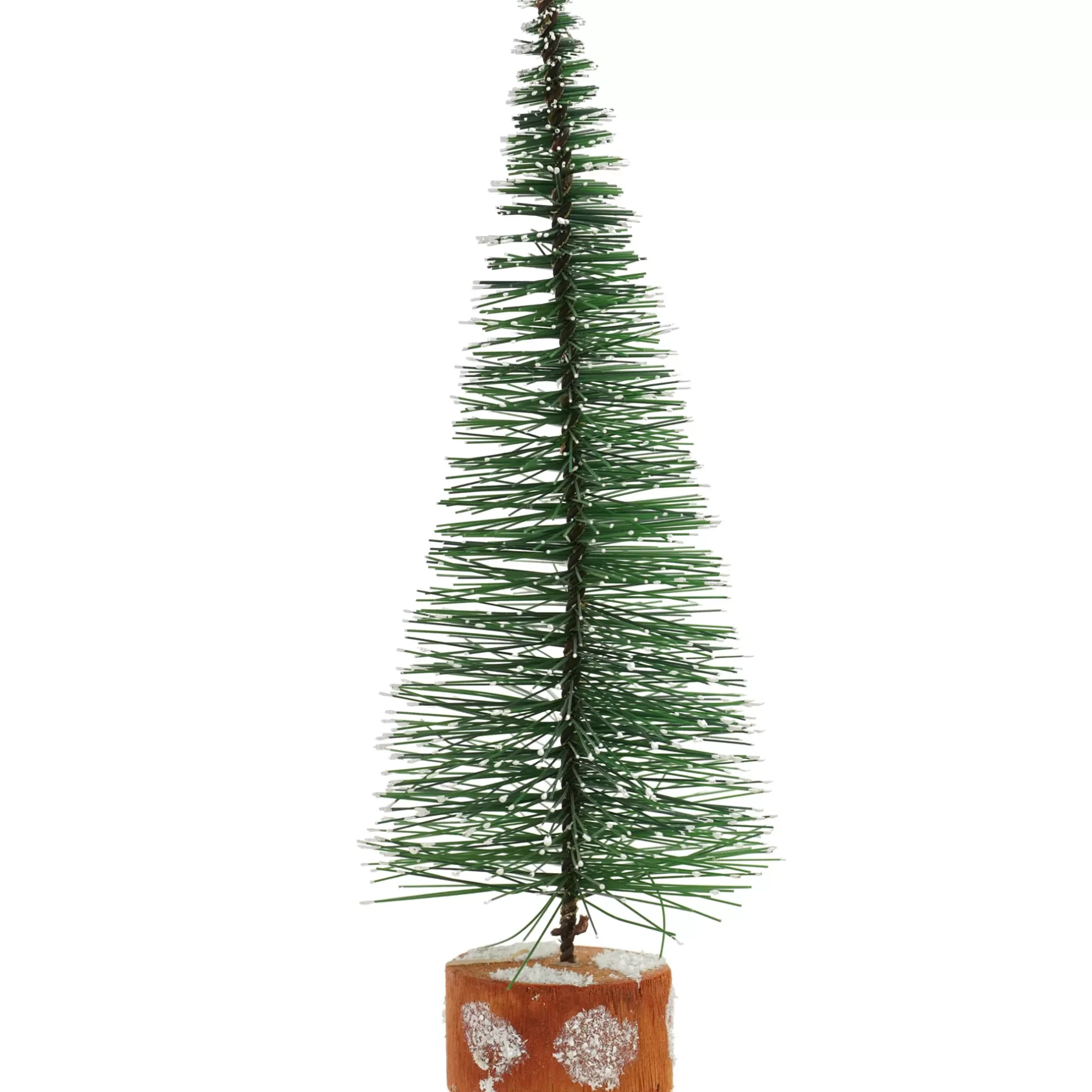 Flash Sale 9" Frosted Green Bottle Brush Artificial Mini Pine Christmas Tree - Unlit Flocked