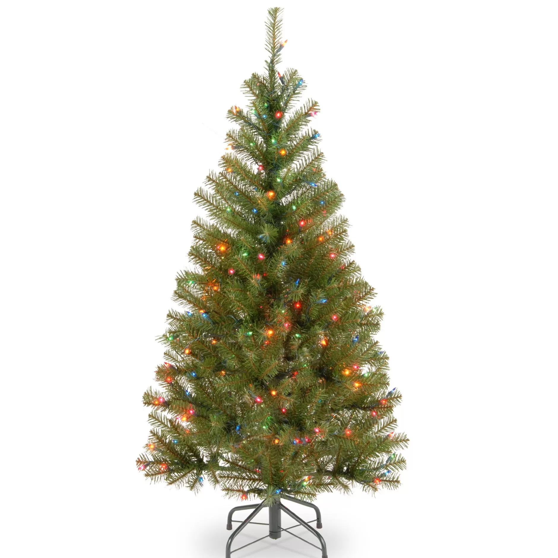 Best 4 Ft. Pre-Lit Aspen Spruce Artificial Christmas Tree - Multi-Color Lights Pre-Lit