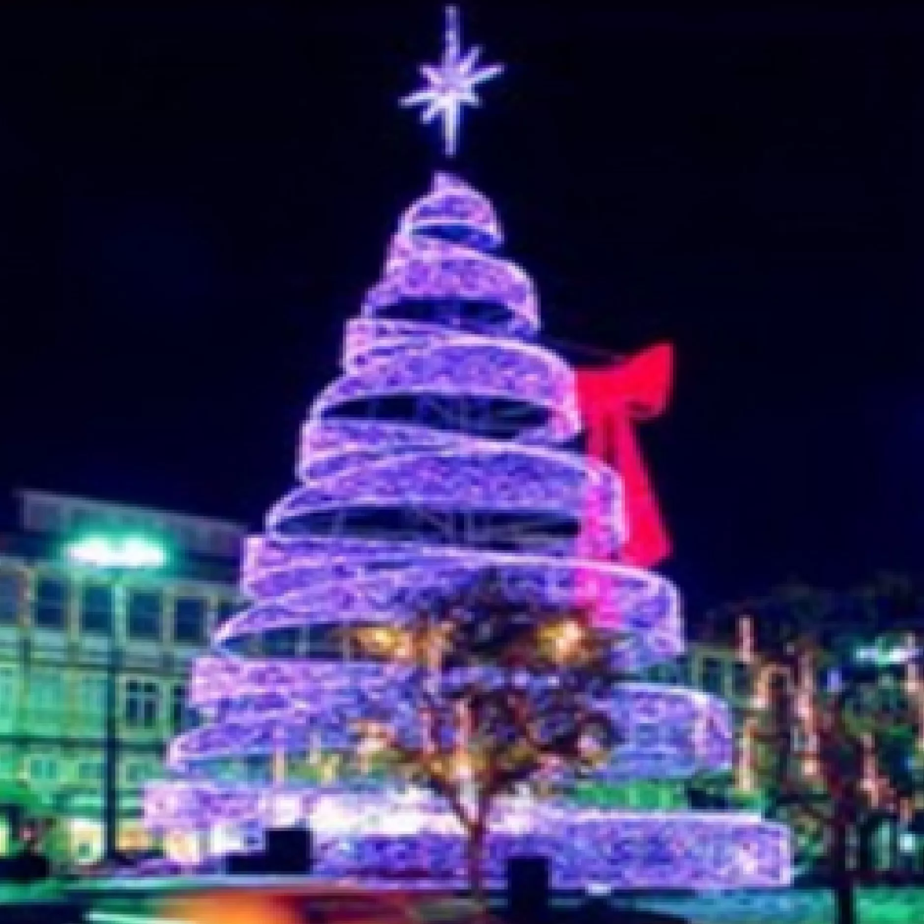 Best Sale 9.75Ft Pre-Lit Commercial Grade Led Spiral Christmas Tree With Bow Commercial