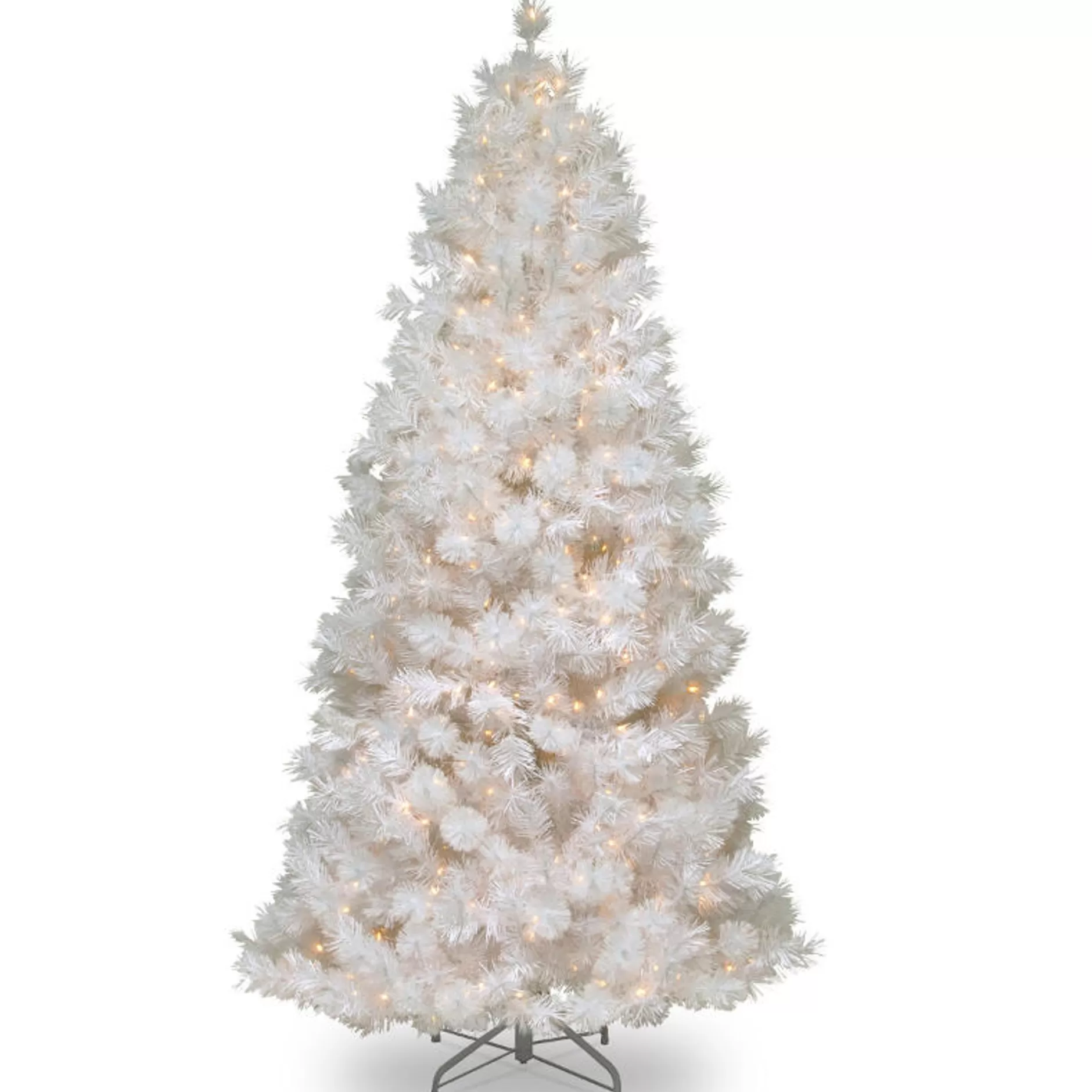 Flash Sale 7.5 Ft. Wispy Willow Grande White Slim Tree With Clear Lights Colorful