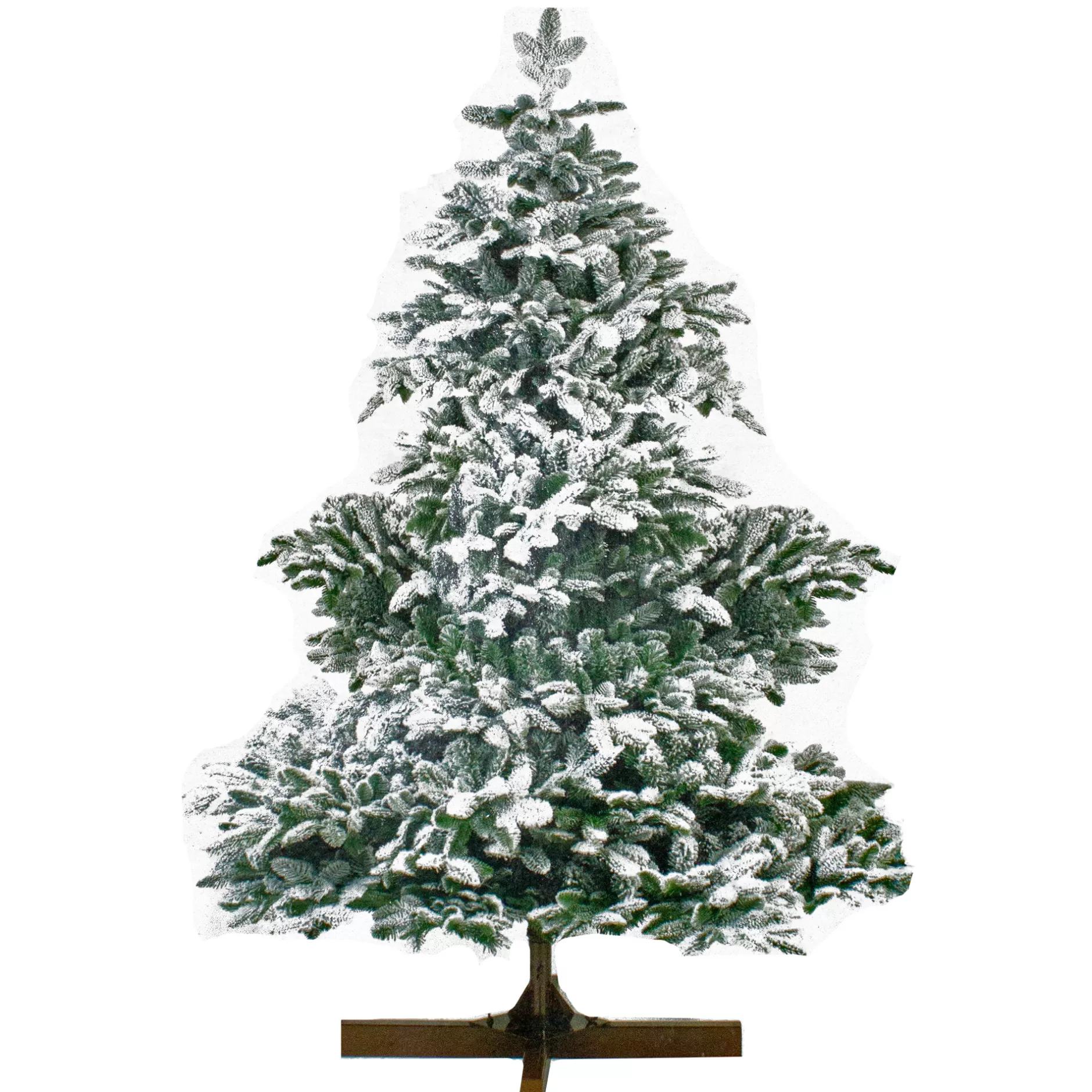 Discount 7' Green Flocked Alberta Pine Artificial Christmas Tree - Unlit Flocked