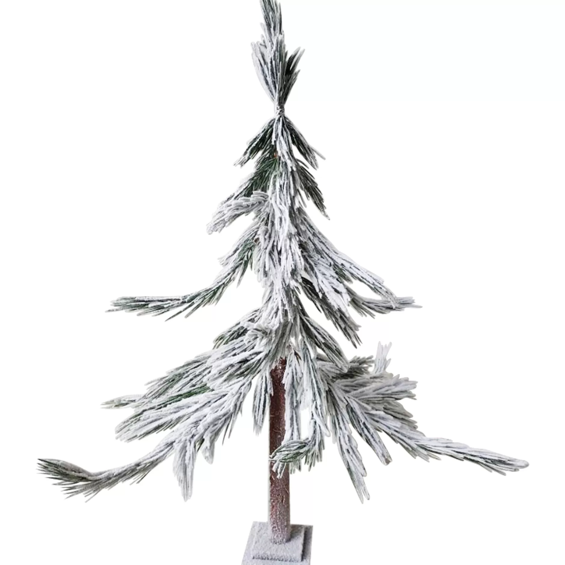 New 47" Heavily Flocked Pine Sprig Artificial Christmas Tree Flocked