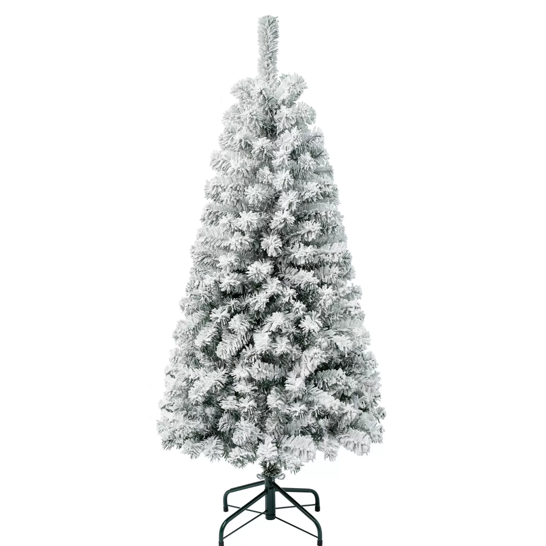 Best Sale 4.5' Medium Acacia Flocked Artificial Christmas Tree, Unlit Flocked