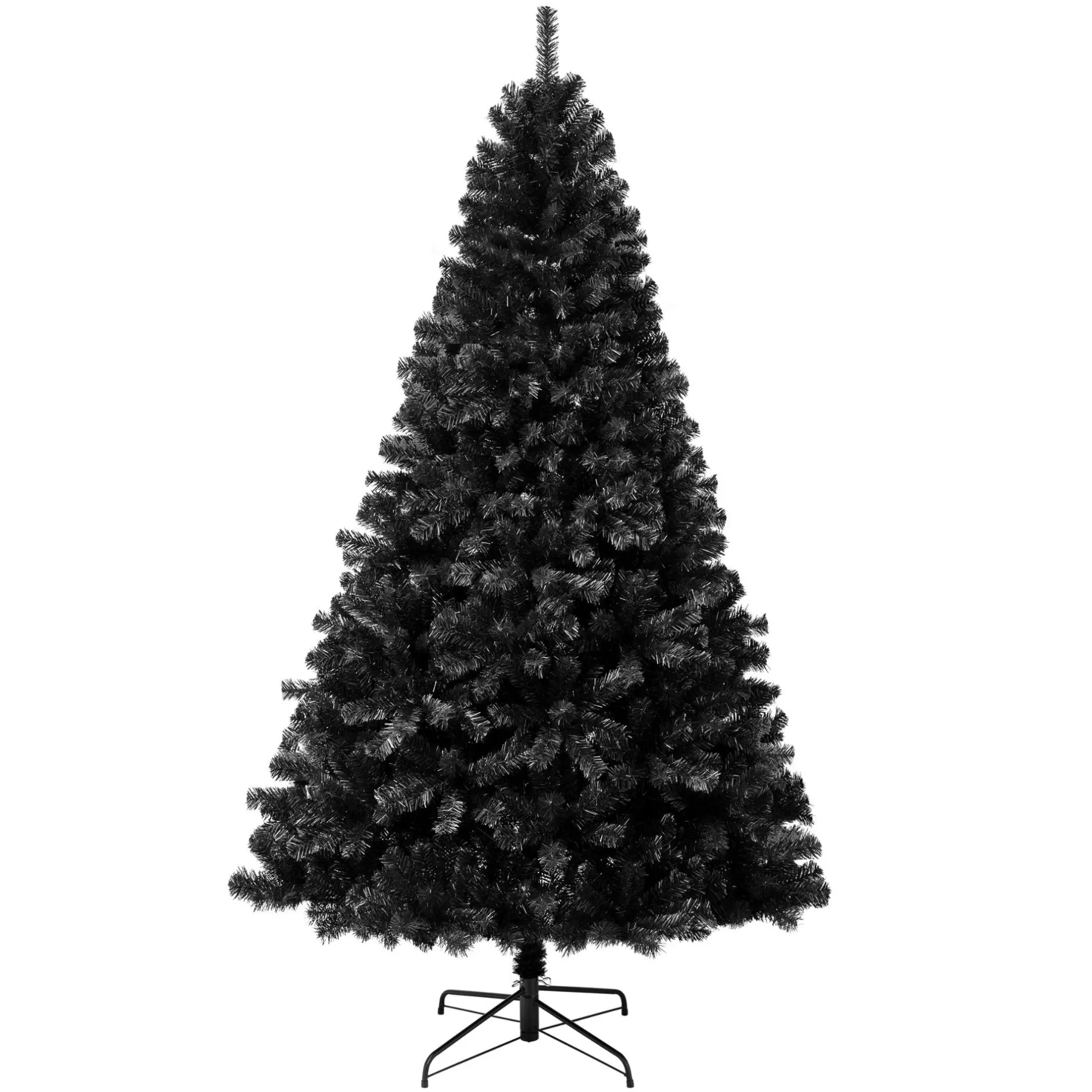 Best 7.5' Medium Black Pop Up Artificial Christmas Tree, Unlit Colorful