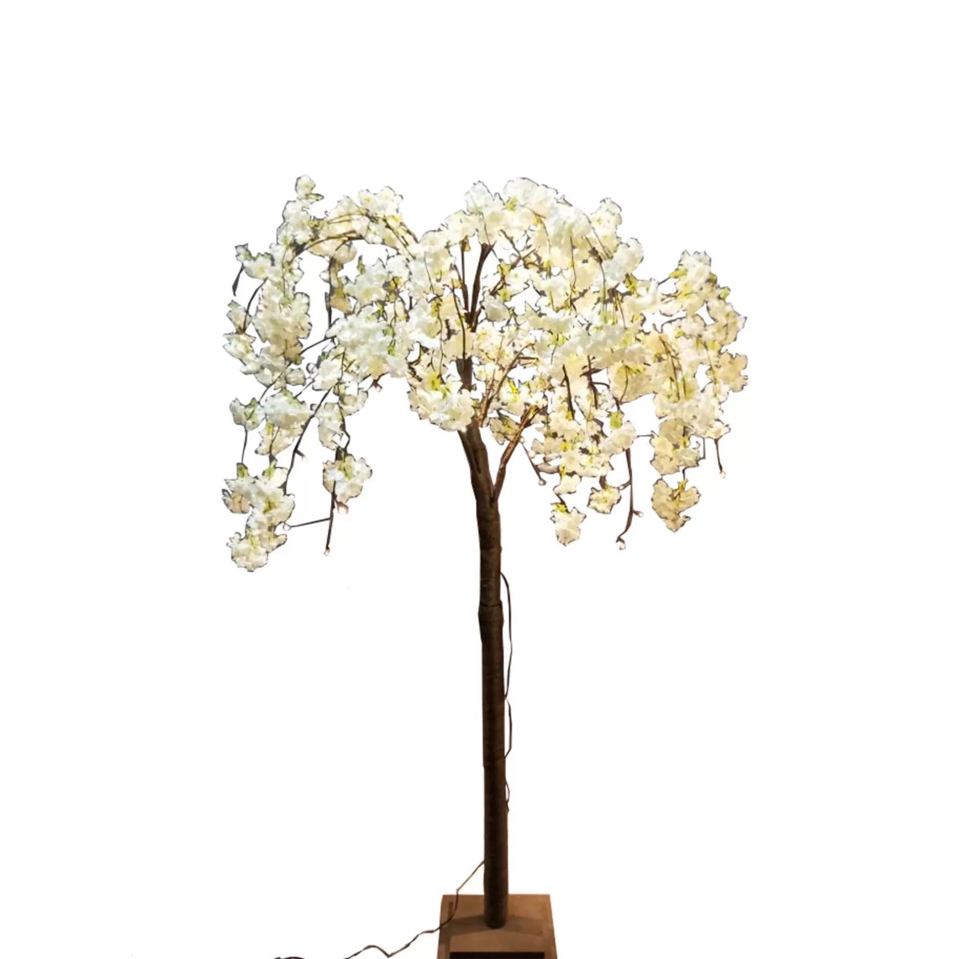 Shop 5.9' Medium Cherry Blossom Artificial Tree - Warm White Led Lights Pre-Lit