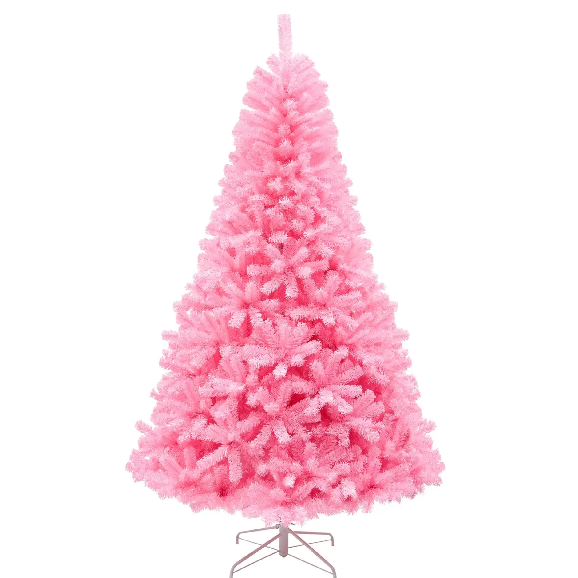 Best 7.5' Medium Pink Pop Artificial Christmas Tree, Unlit Colorful