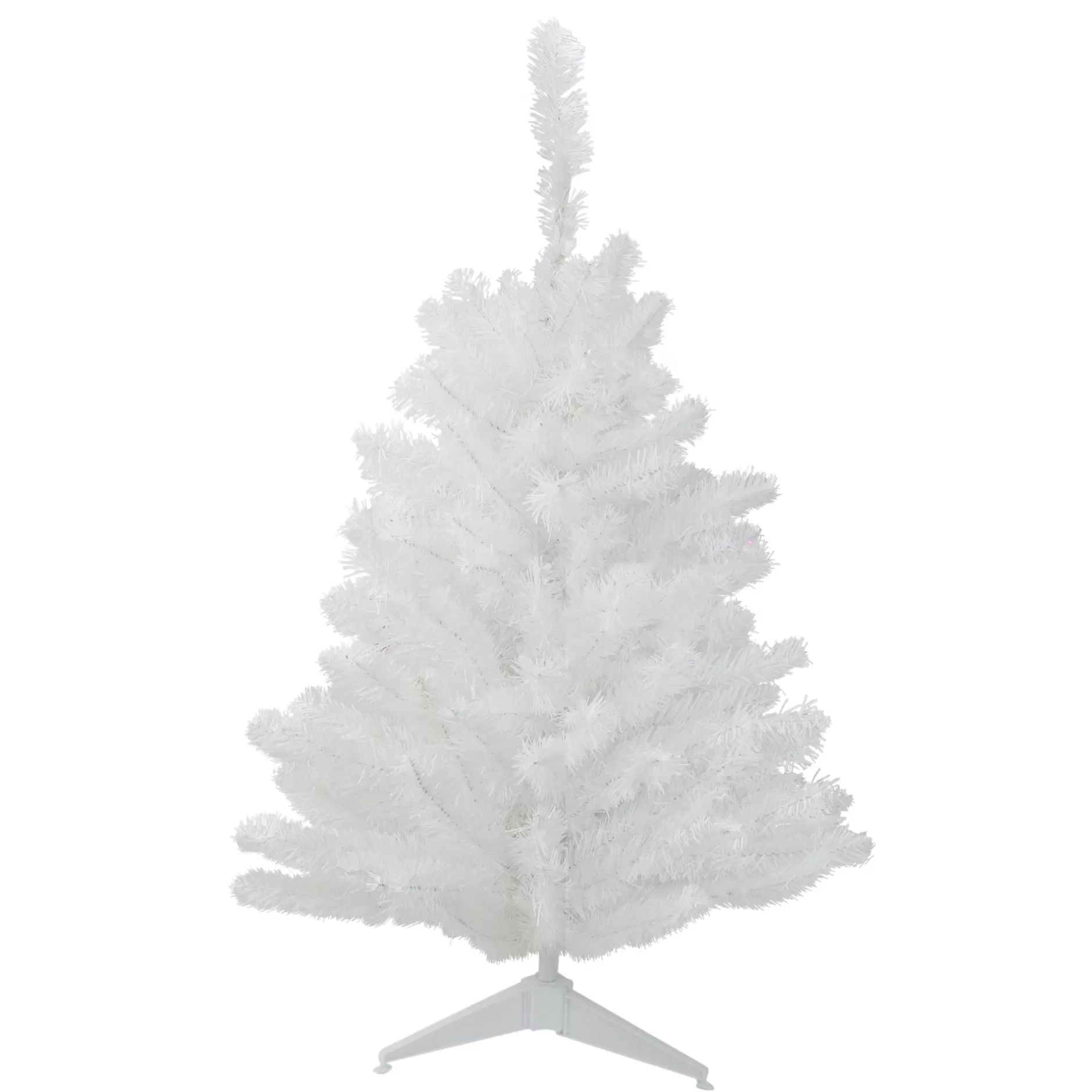 Hot 2' Medium Snow White Pine Artificial Christmas Tree - Unlit Colorful