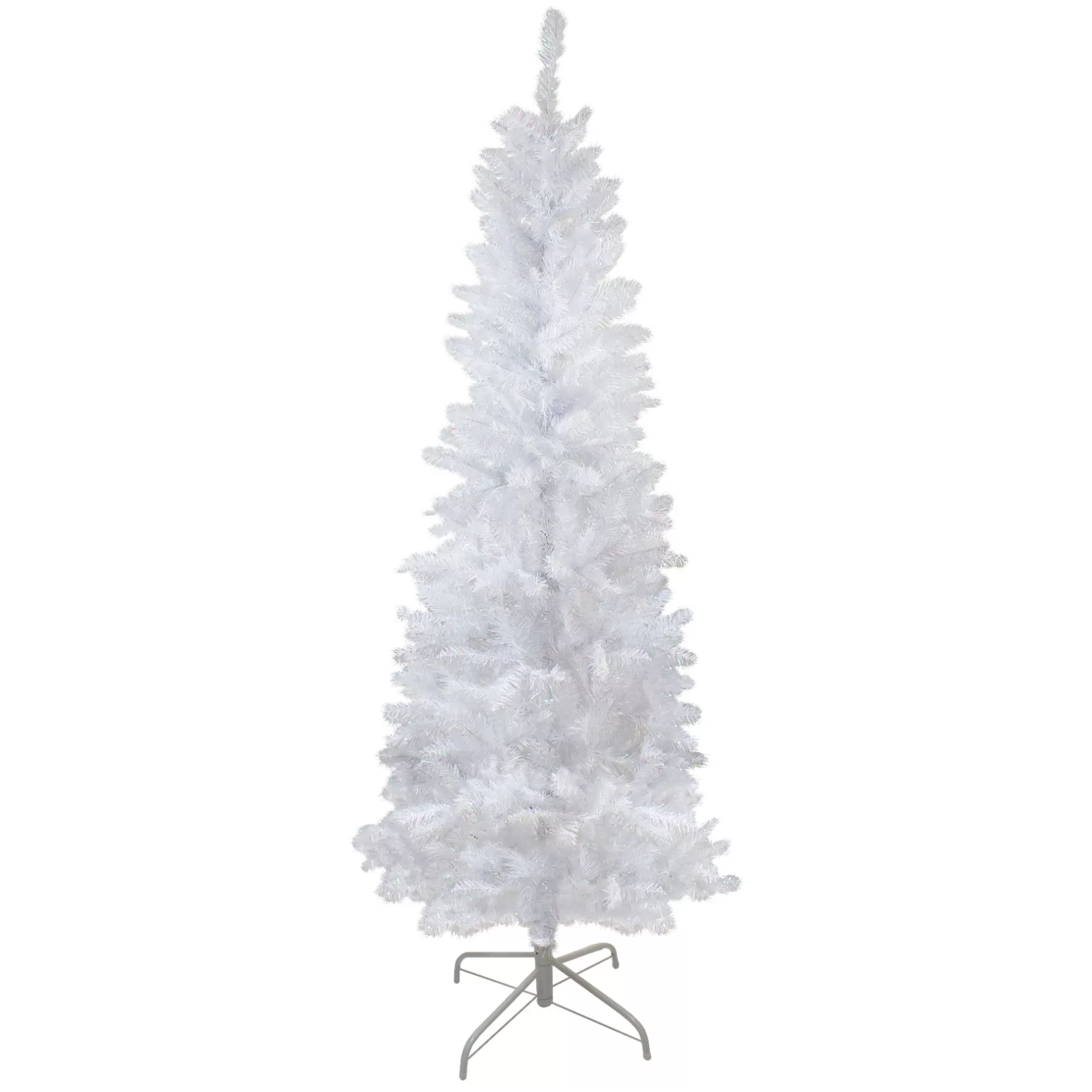 Online 6' Pencil White Spruce Artificial Christmas Tree - Unlit Colorful