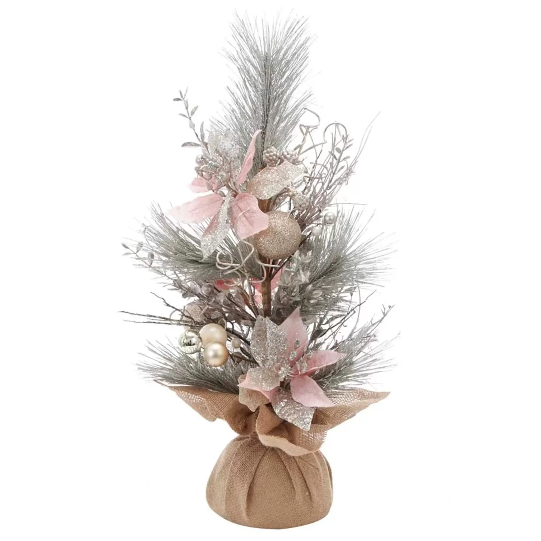 Best 2' Potted Frosted Artificial Christmas Tree, Unlit Potted