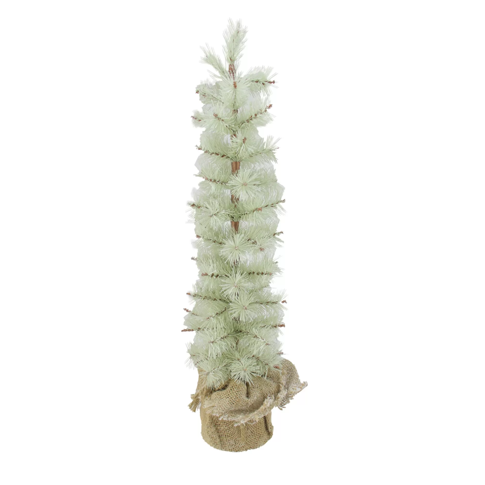 Flash Sale 2' Potted Green Frosted Pine Slim Artificial Christmas Tree - Unlit Colorful