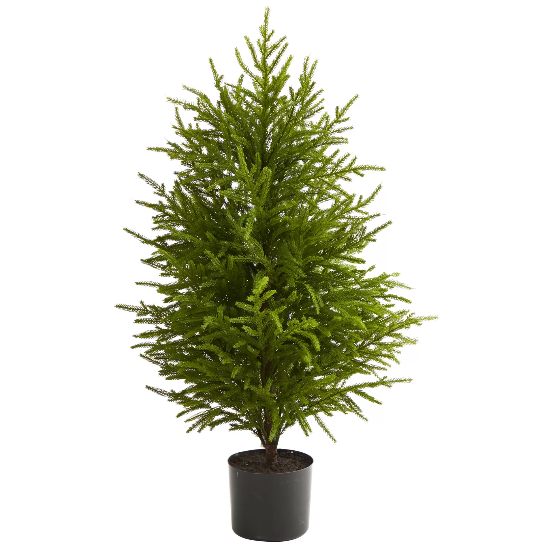 Cheap 3.25" Potted Norfolk Island Pine Artificial Christmas Tree, Unlit Potted