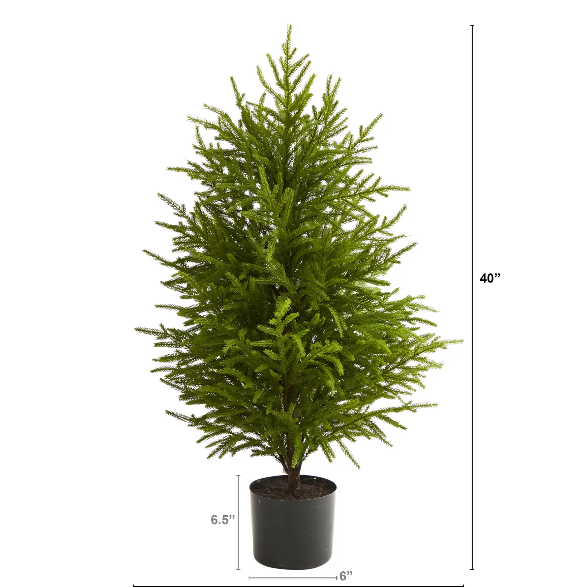 Cheap 3.25" Potted Norfolk Island Pine Artificial Christmas Tree, Unlit Potted