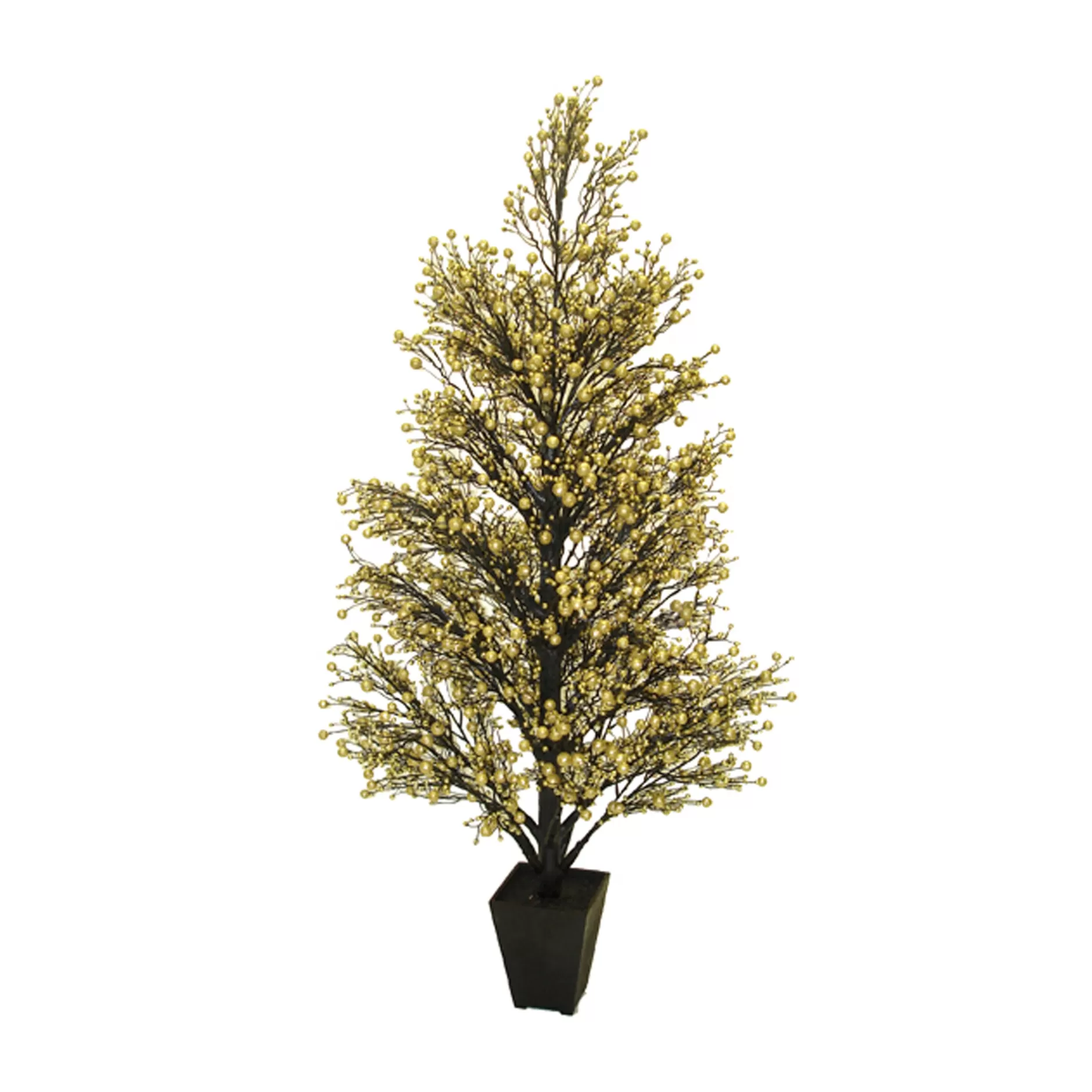 Discount 3.5' Potted Twinkle Glittered Berry Slim Artificial Christmas Tree - Unlit Colorful