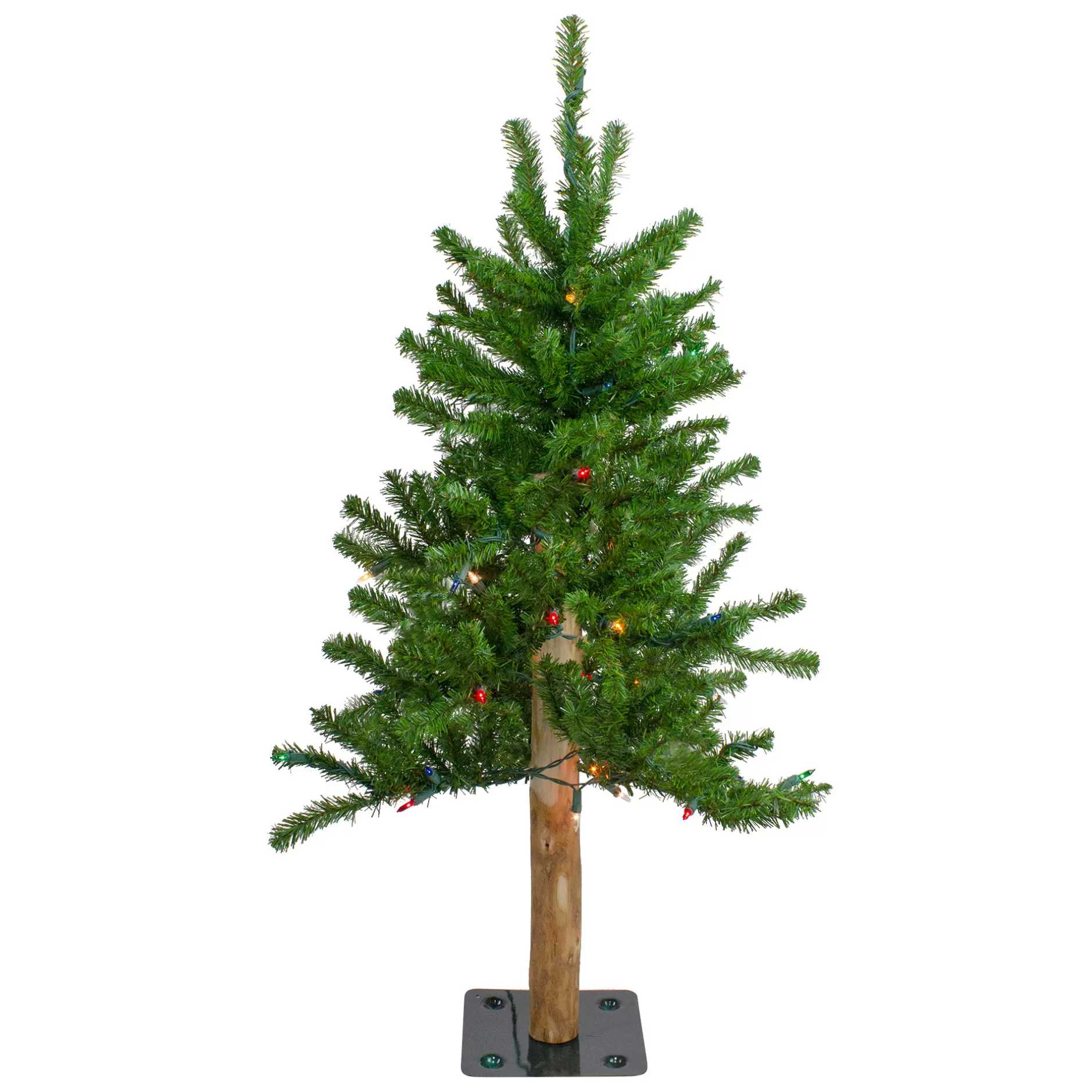 Online 3' Pre-Lit Alpine Artificial Christmas Tree - Multi Lights Alpine