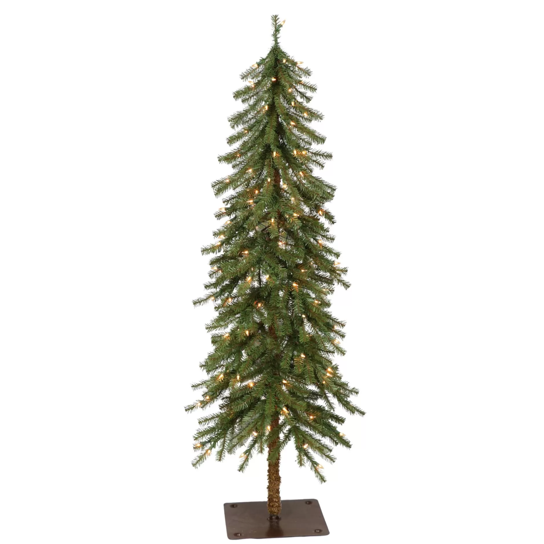 Shop 5' Pre-Lit Alpine Artificial Christmas Tree, Clear Lights Pre-Lit