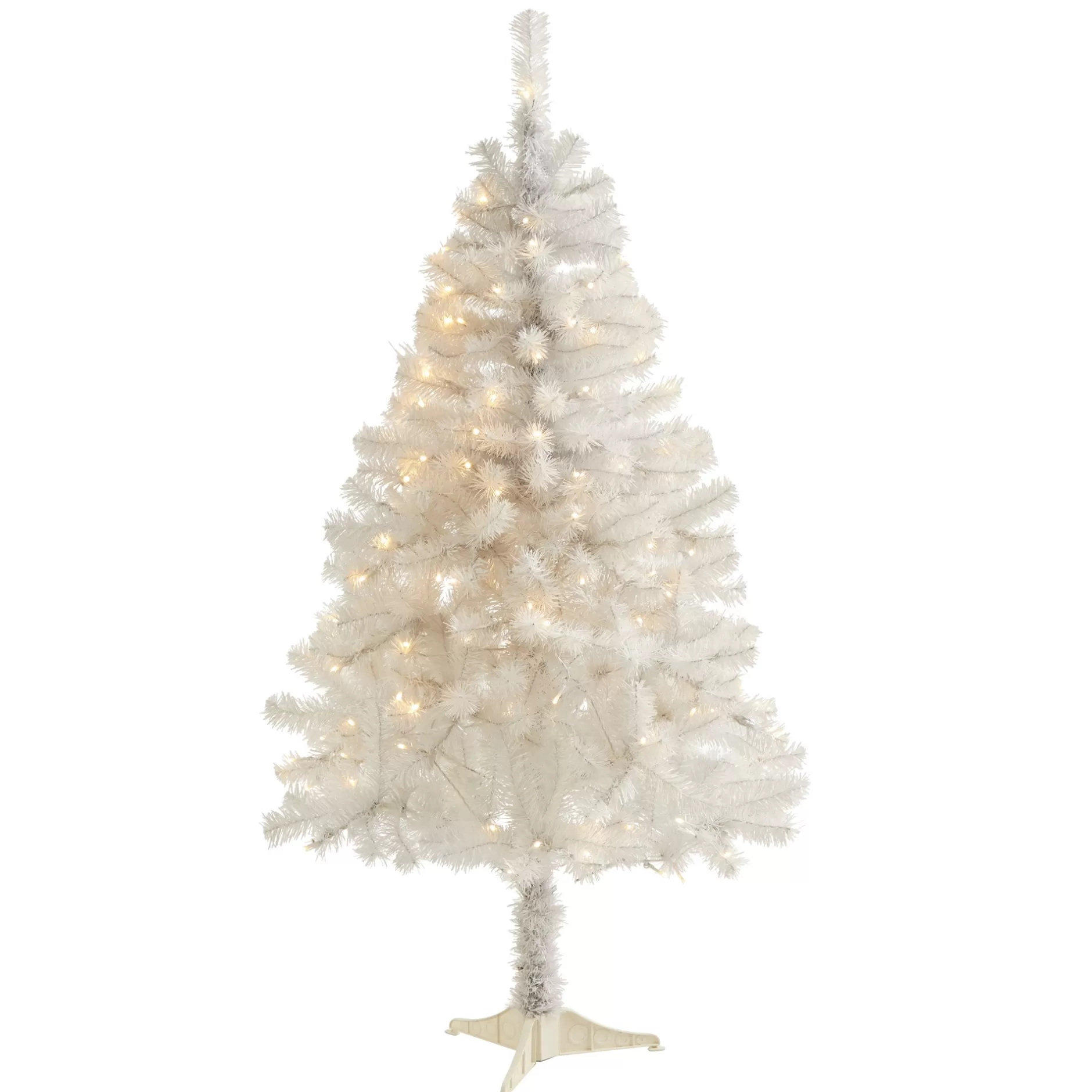 Clearance 5' Pre-Lit Artificial Christmas Tree, Clear Led Lights Pre-Lit