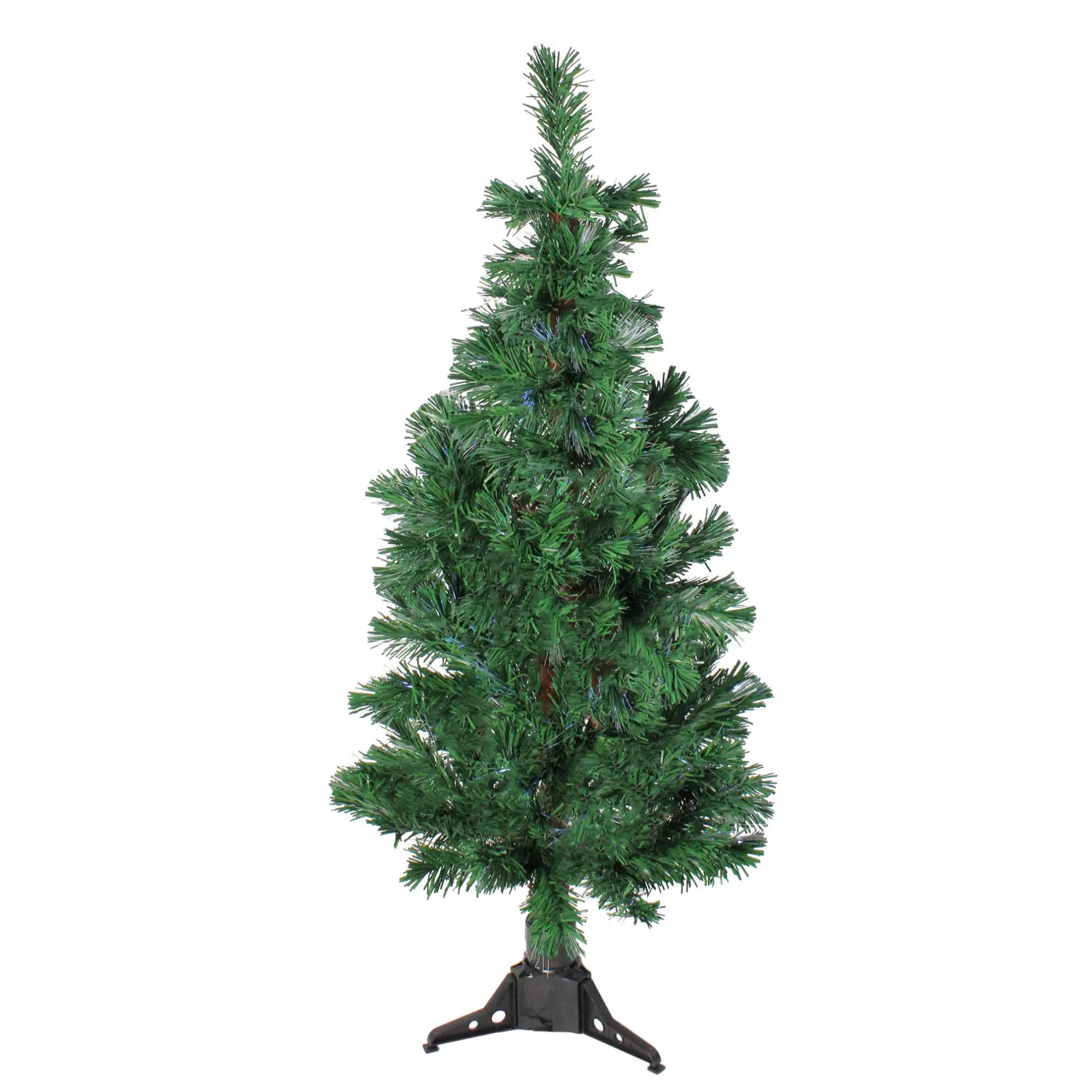 Best 4' Pre-Lit Artificial Spiral Pine Christmas Tree - Multi Color Lights Fiber Optic