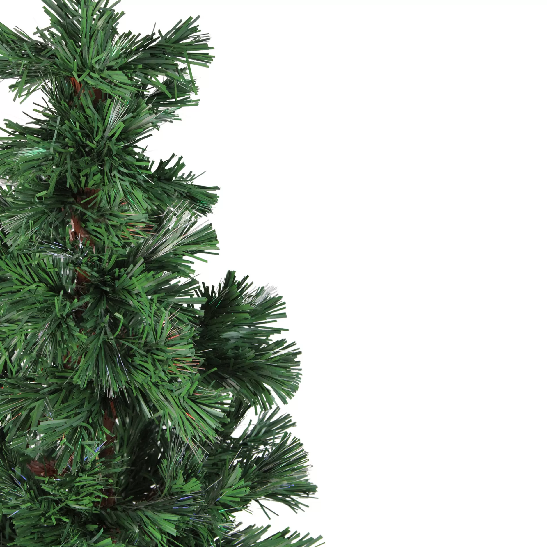 Best 4' Pre-Lit Artificial Spiral Pine Christmas Tree - Multi Color Lights Fiber Optic
