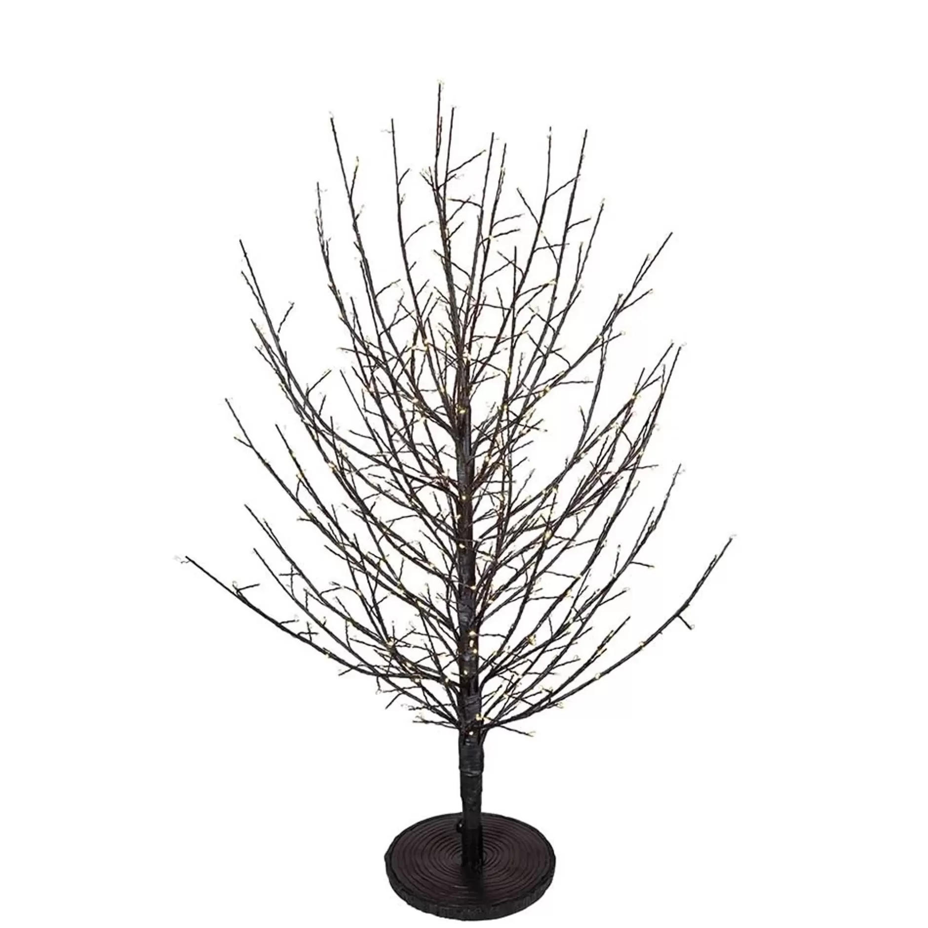 Fashion 3' Pre-Lit Brown Twig Artificial Christmas Tree, Warm White Lights Pre-Lit