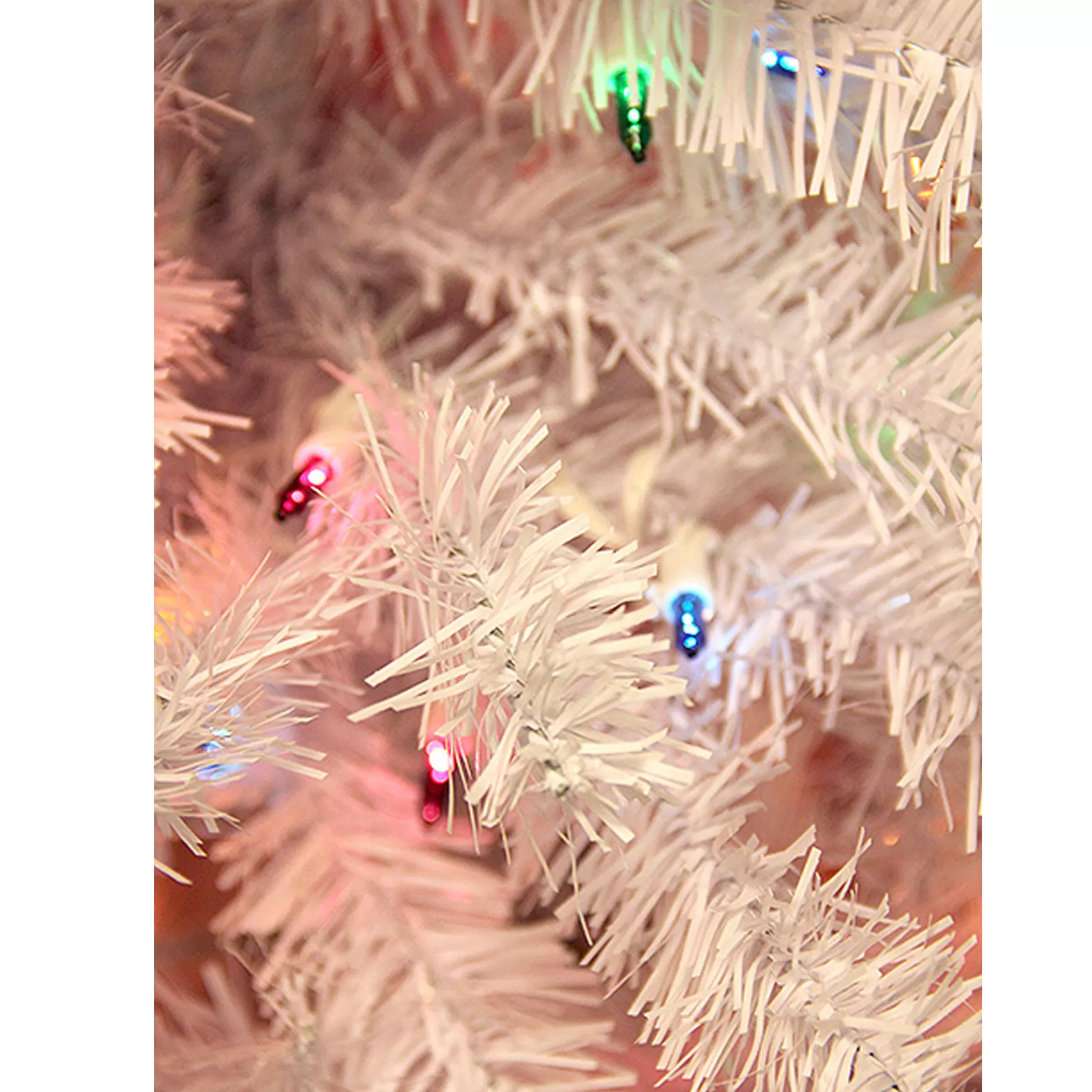 Shop 3' Pre-Lit Cedar Pine Artificial Christmas Wall Tree - Multicolor Lights Colorful