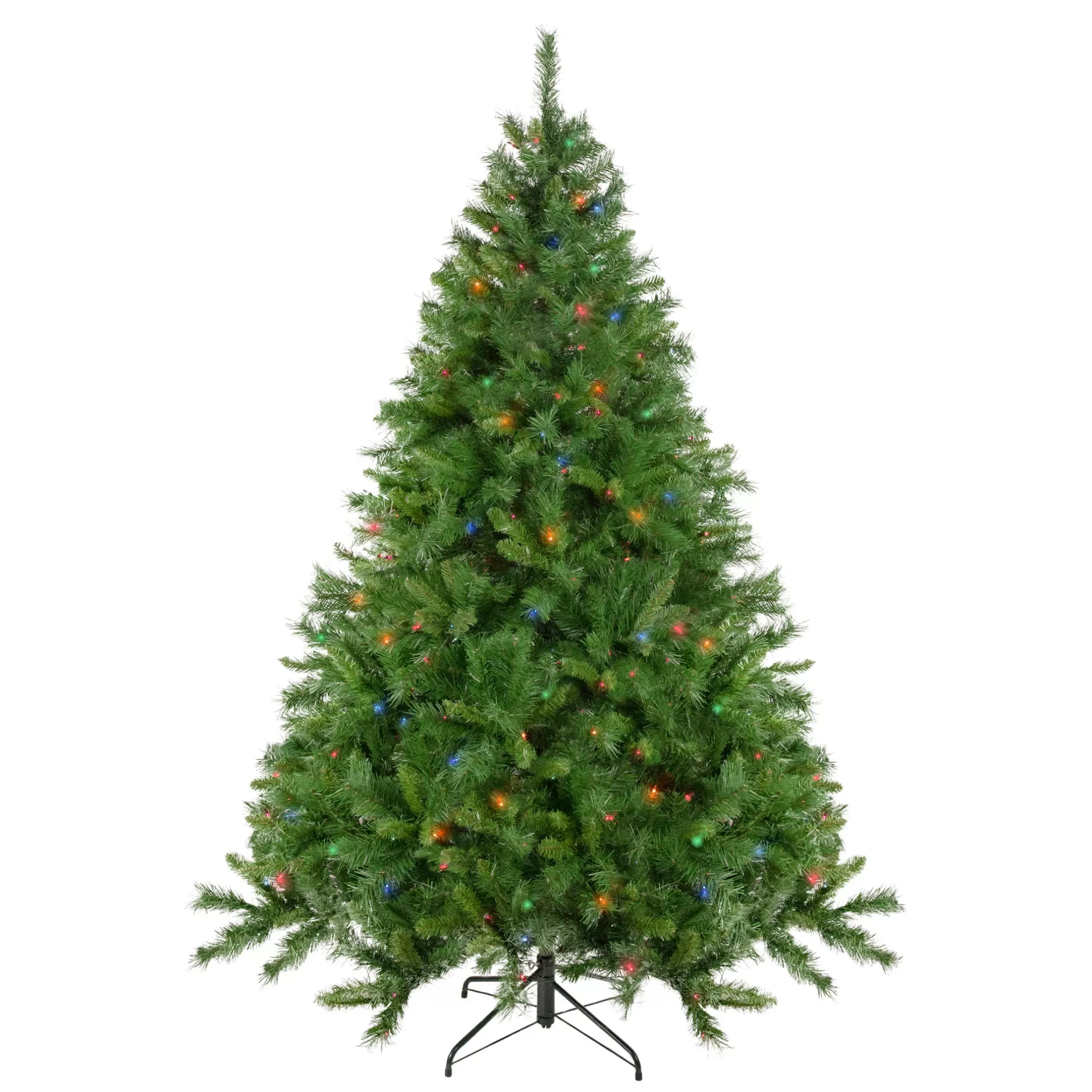 Best 7.5' Pre-Lit Chatham Pine Artificial Christmas Tree, Multi-Color Lights Pre-Lit