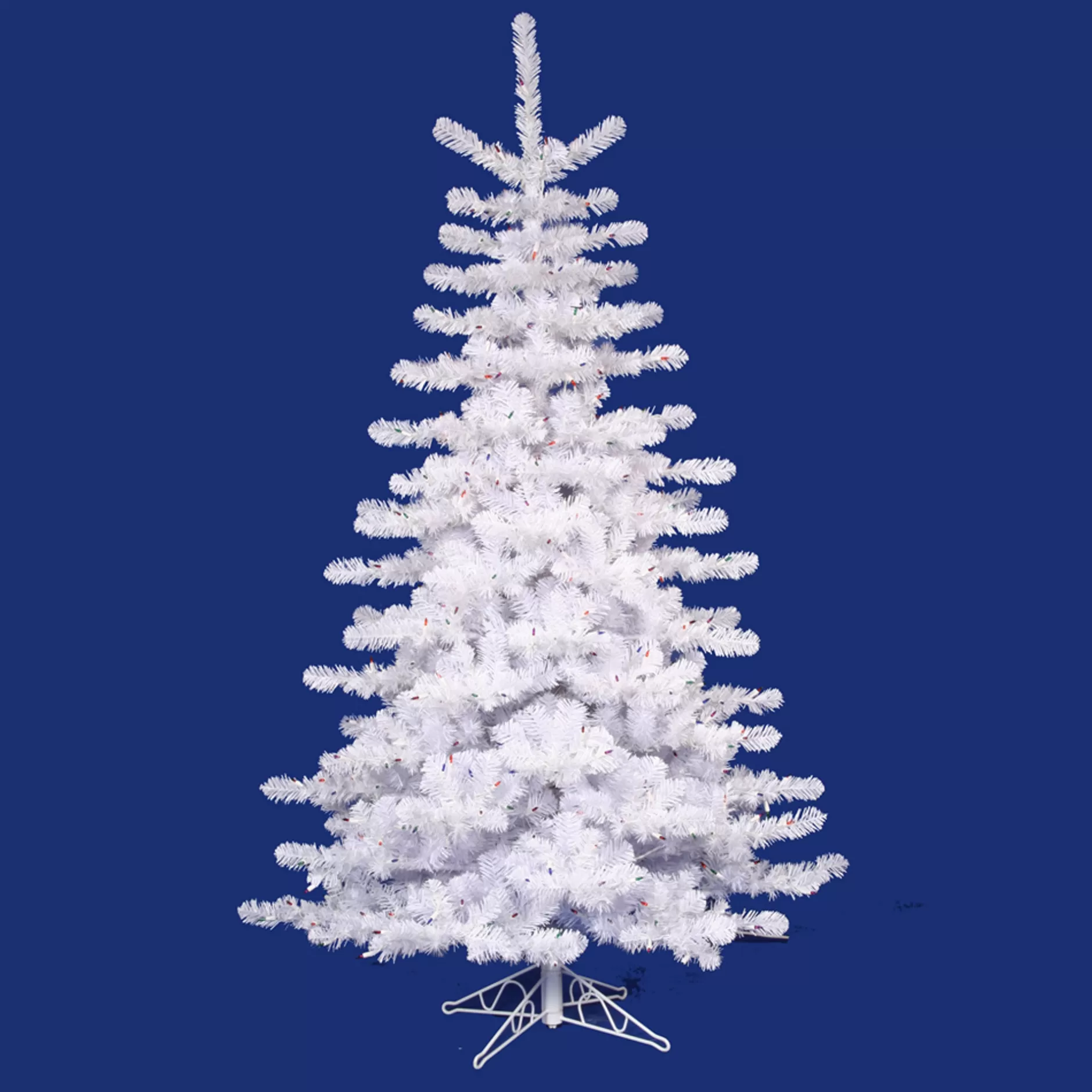 Shop 14' Pre-Lit Crystal White Artificial Christmas Tree - Clear Lights Pre-Lit