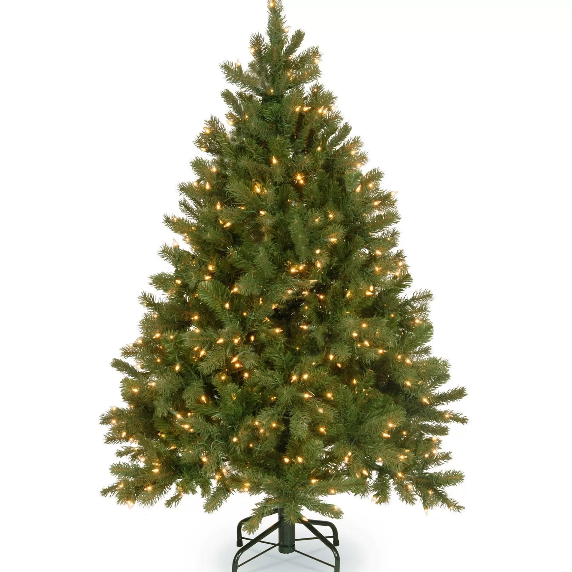 Best 4.5' Pre-Lit Downswept Douglas Fir Christmas Tree, Dual Color Led Lights Pre-Lit