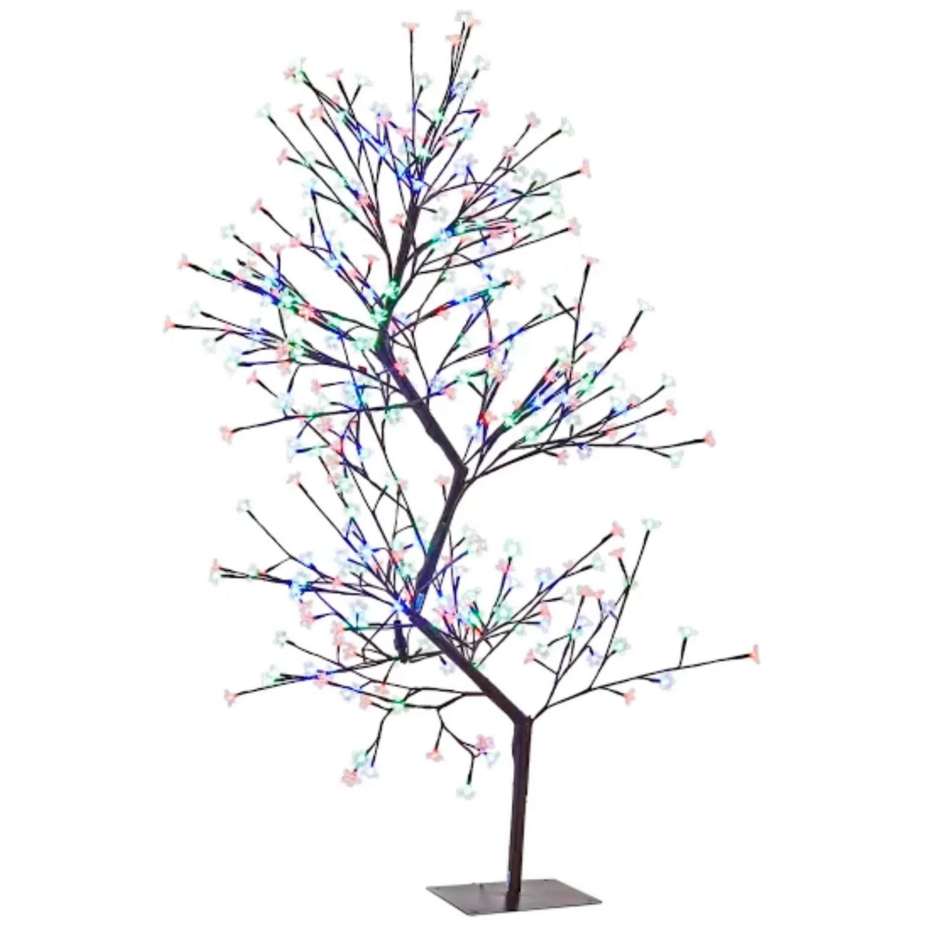 Flash Sale 5.25' Pre-Lit Dual Control Cherry Blossom Artificial Tree With 336 Led Lights Fiber Optic