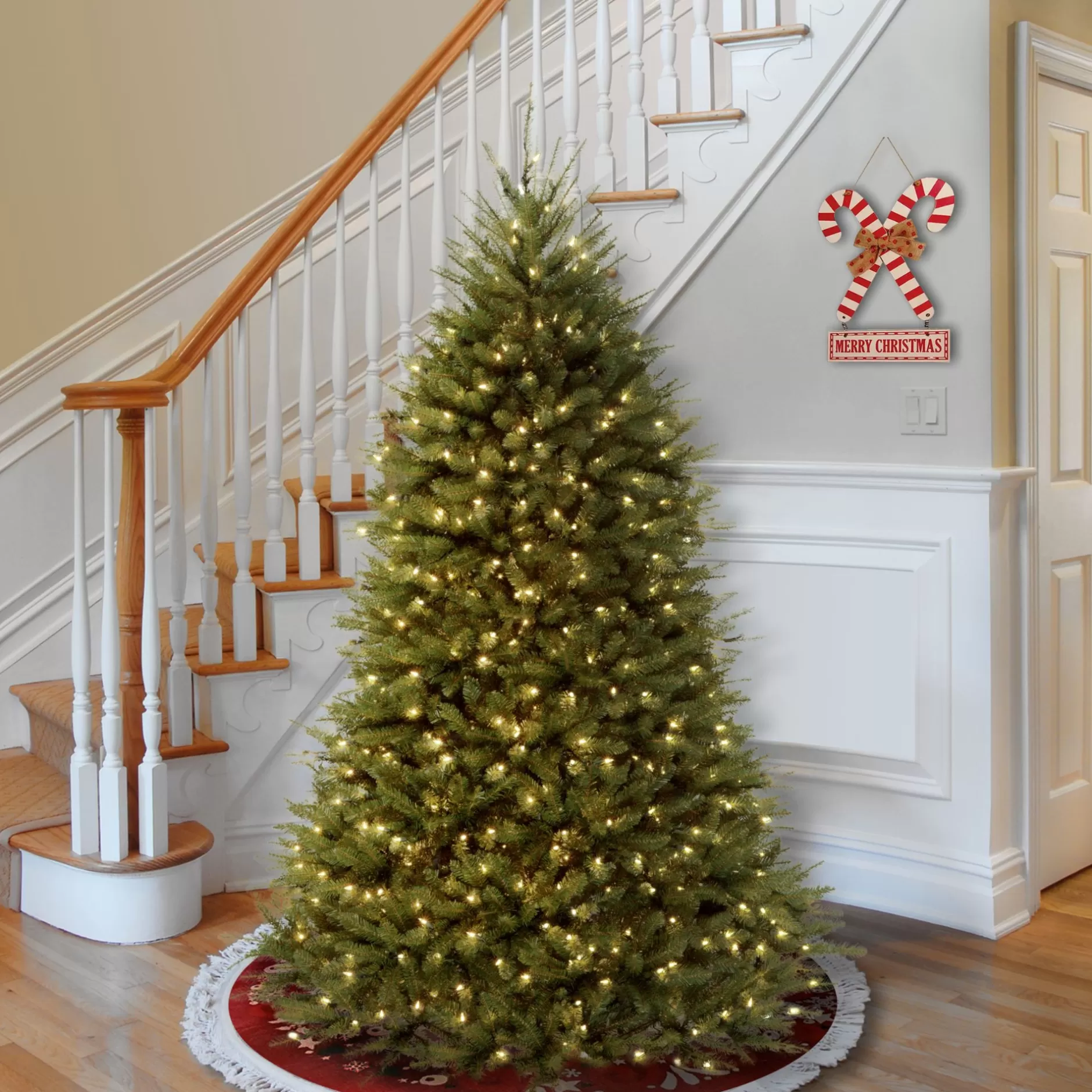 Hot 6' Pre-Lit Dunhill Artificial Christmas Tree - Clear Lights Pre-Lit